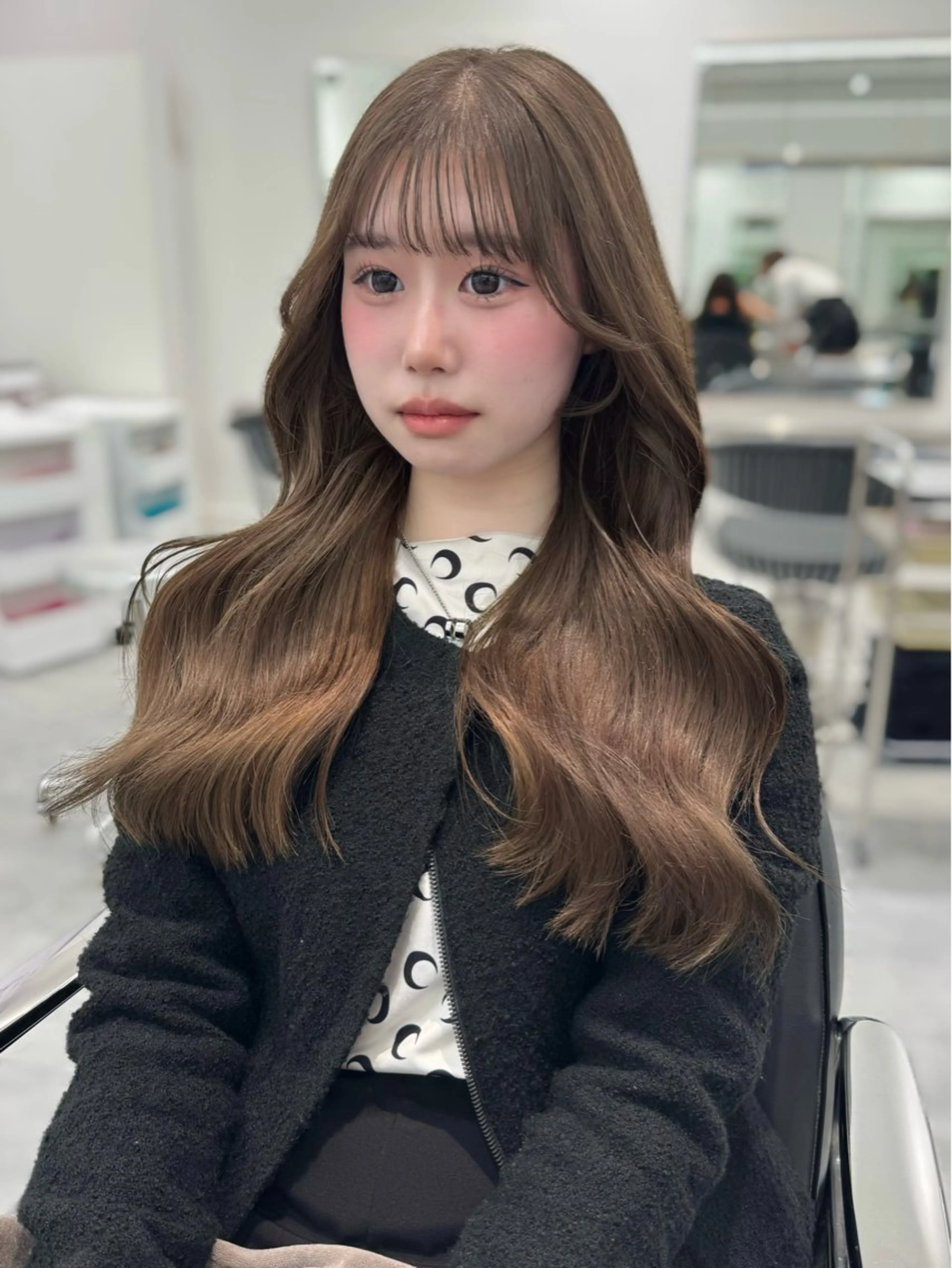 ロング ヘアカラー ParveMix🍀 藤原愛未のヘアスタイル
