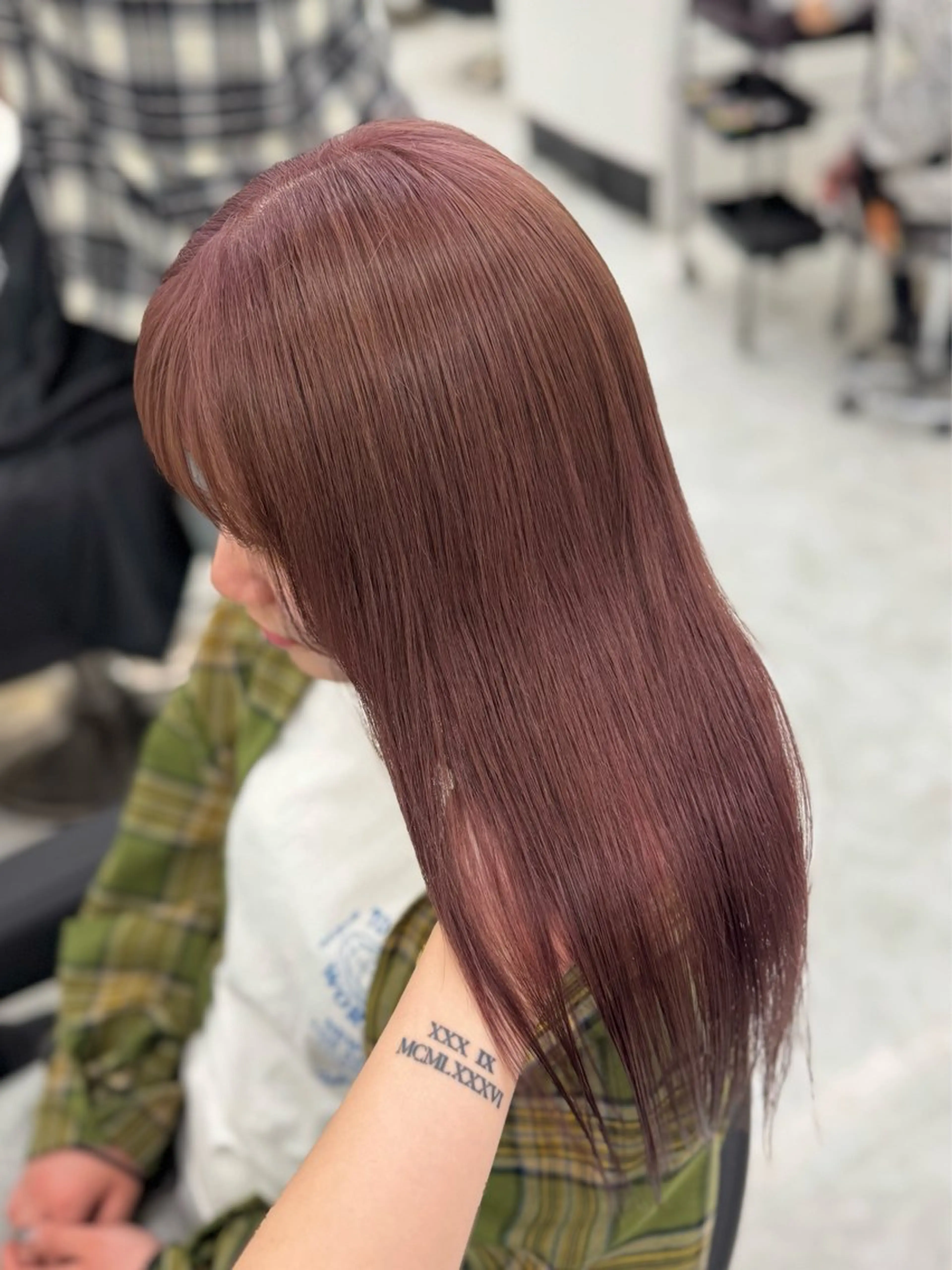 セミロング カラー ヘアアレンジ 縮毛矯正🤍 盛れるボブ/ひかりのヘアスタイル