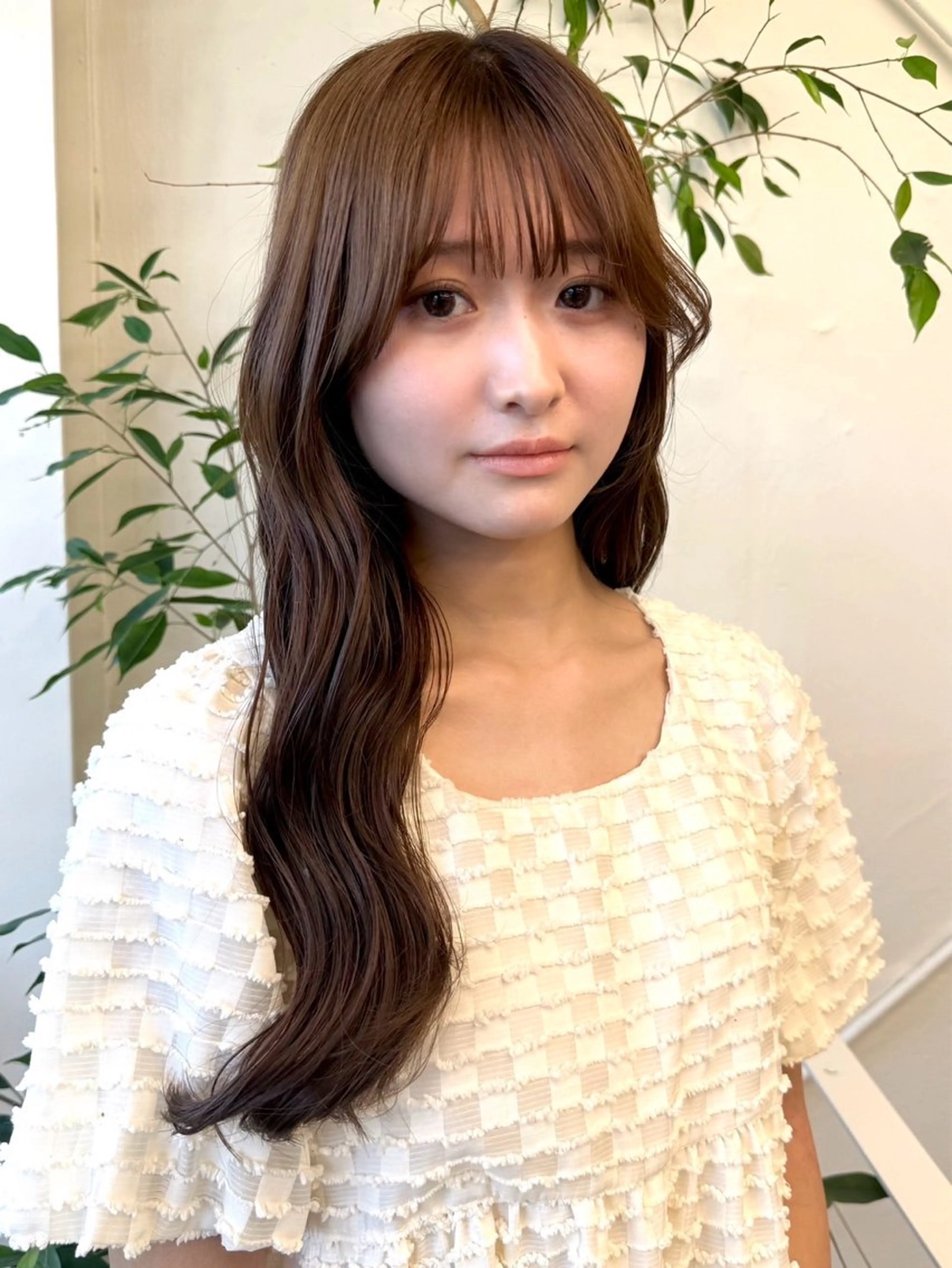 ロング ヘアカラー トリートメント yukii 八事大石 明葉のヘアスタイル