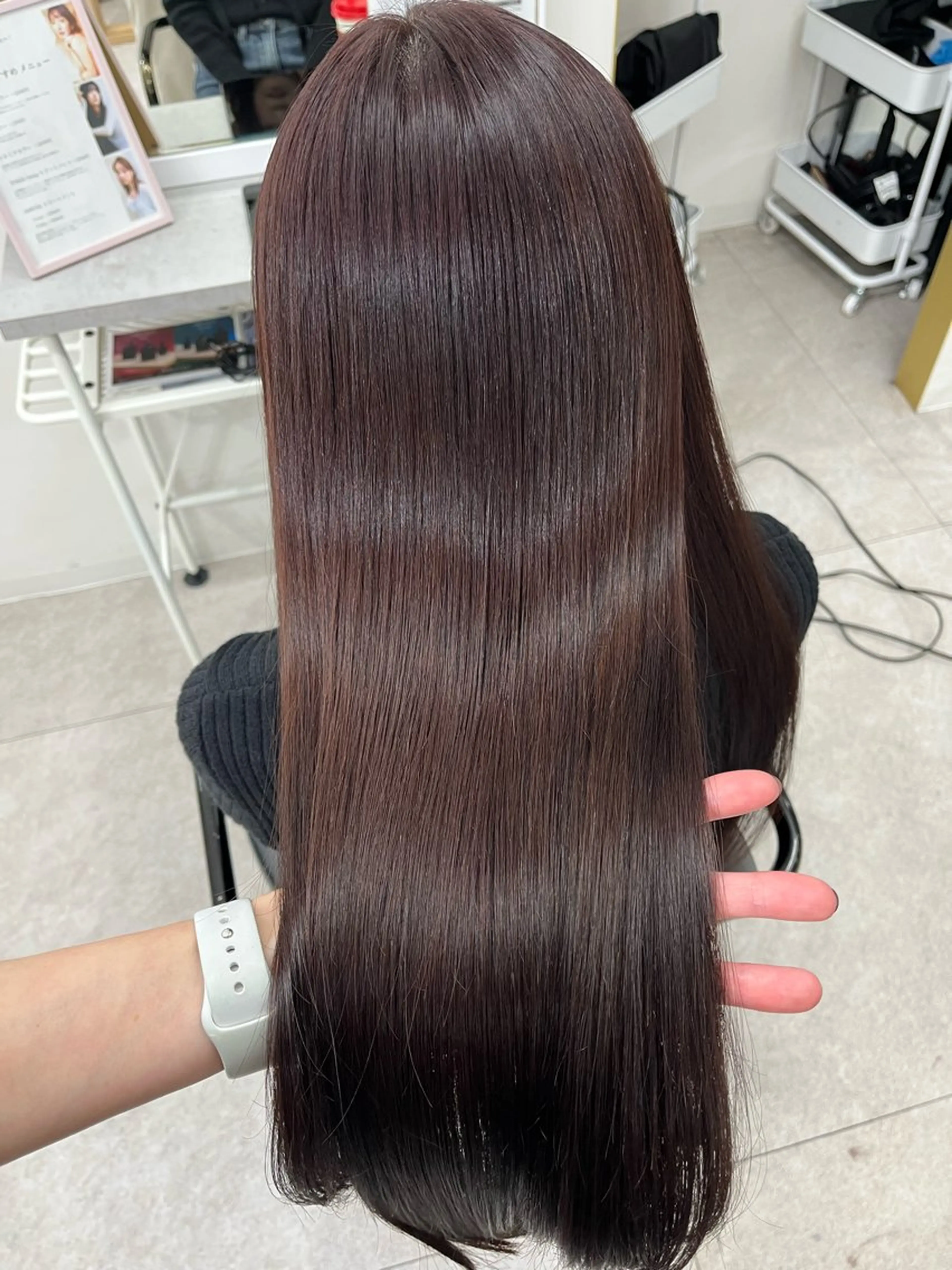 ロング カラー ブラウンカラー ピンクカラー ピンクブラウン ヘアカラー トリートメント 🫧ぷる艶カラー🫧 Yuubi🦩のヘアスタイル