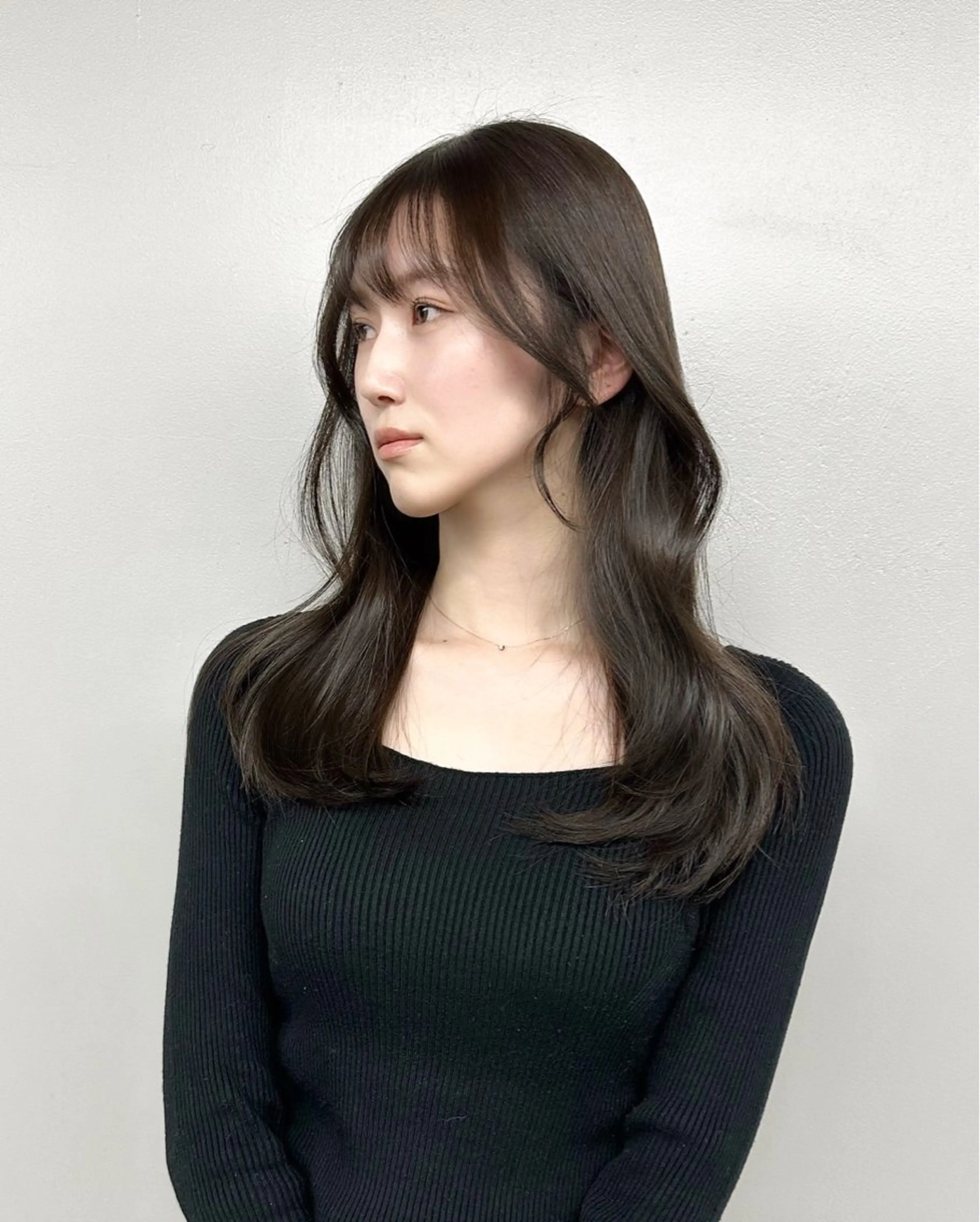 ロング カット ヘアカラー トリートメント 韓国風/髪質改善 赤み消し✨junkiのヘアスタイル