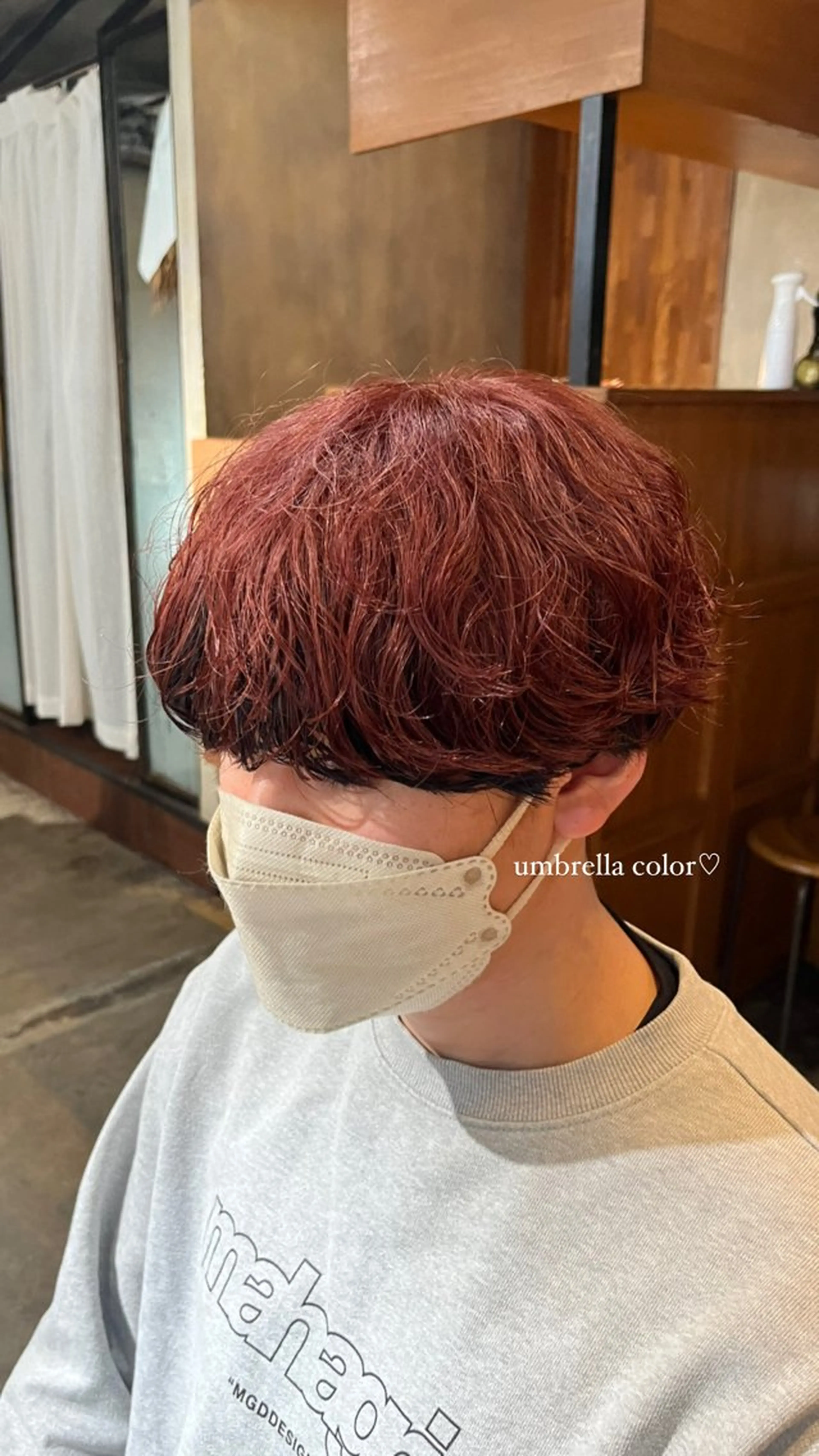 カラー ヘアアレンジ メンズ ヘアカラー トリートメント 光本 杏のヘアスタイル