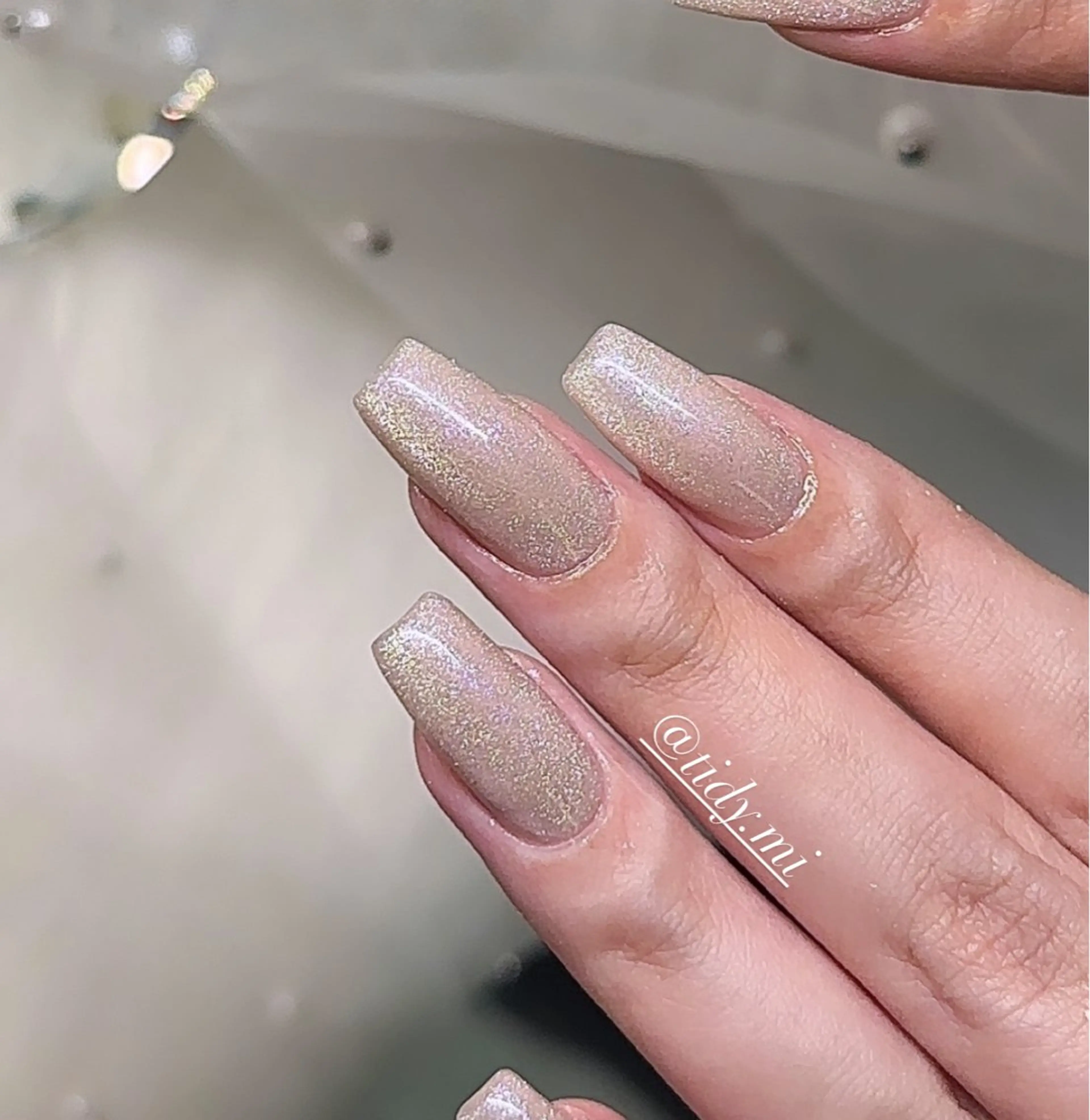 ネイル ジェルネイル キラキラネイル 韓国ネイル マグネットネイル 持ち込み TIDY .のネイルデザイン