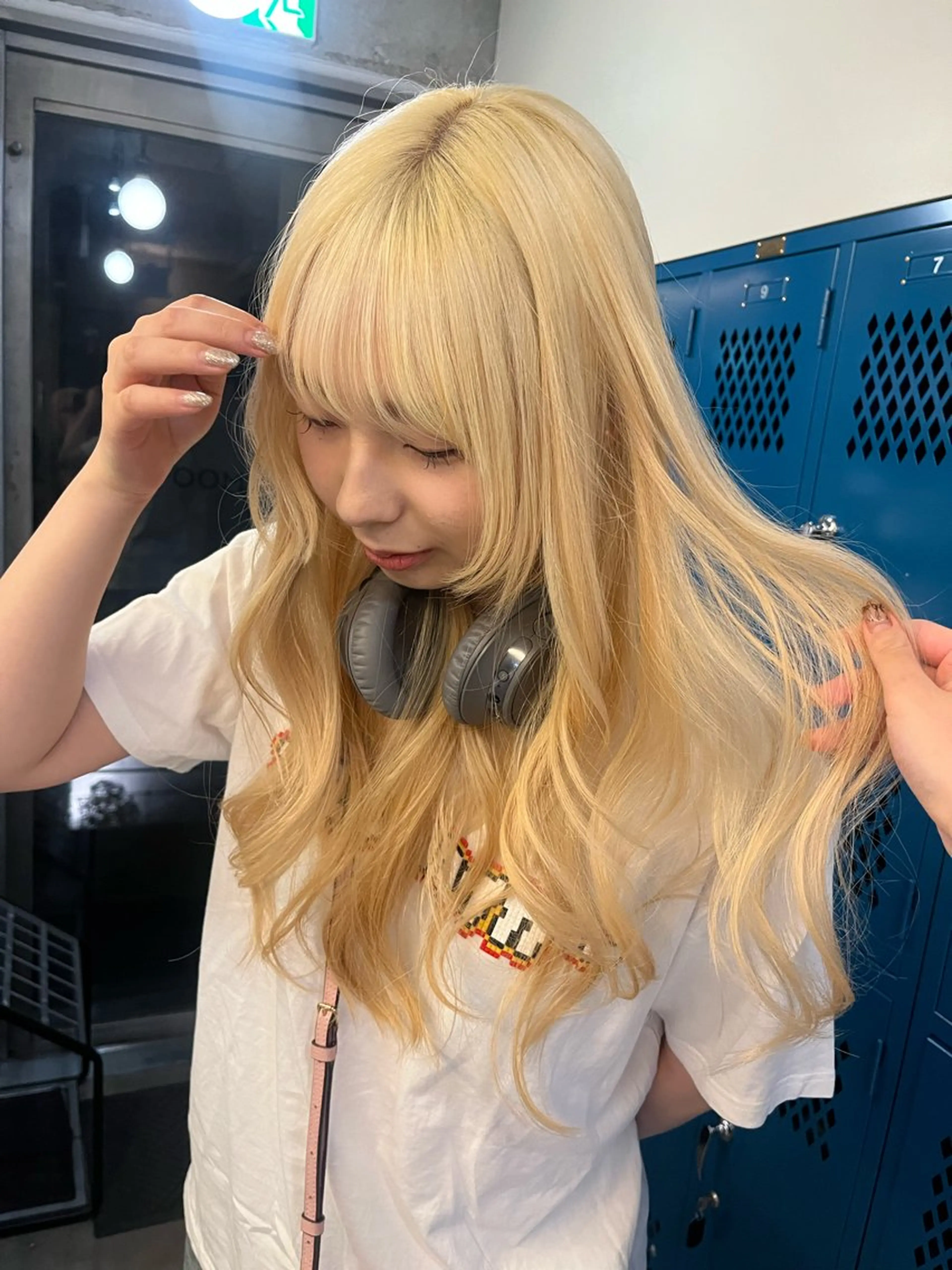 ロング カラー ブロンド カット ヘアカラー 韓国ボブ/ハッシュ カットKIRAのヘアスタイル