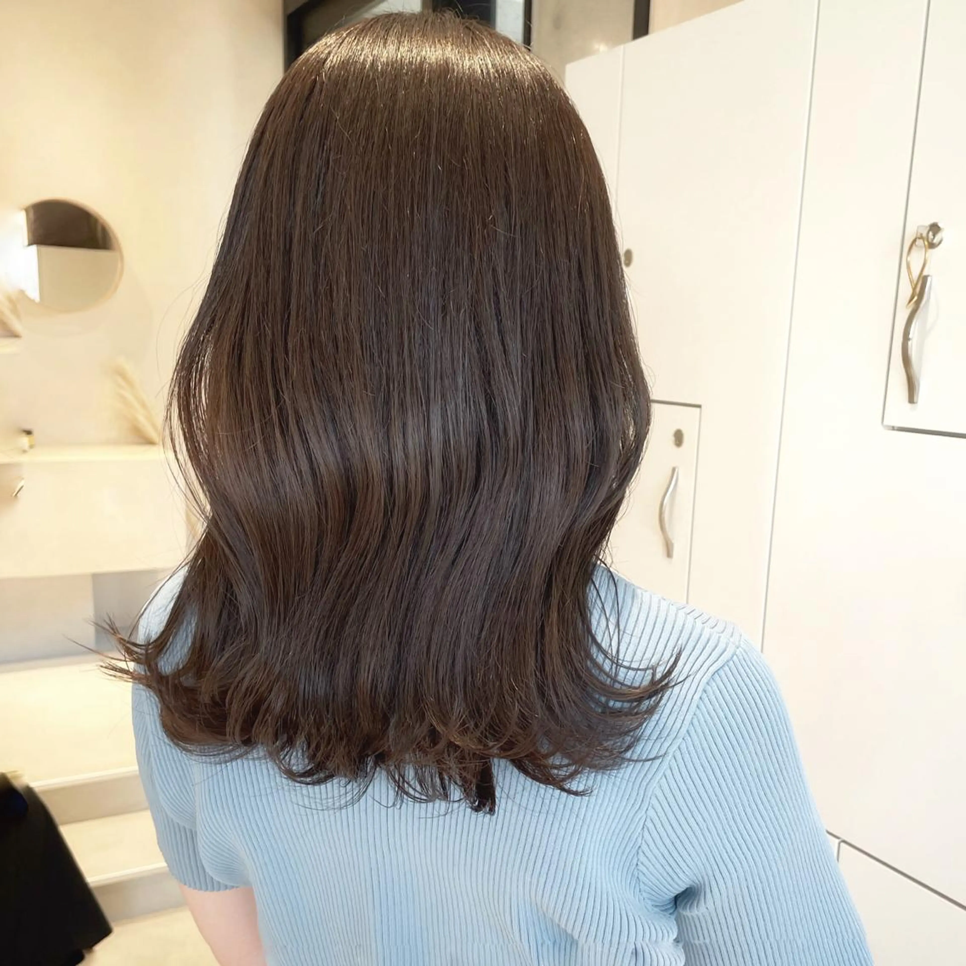 ミディアム カラー 透明感カラー グレージュ ハイライトカラー ハイライト MURANAKA RYOのヘアスタイル