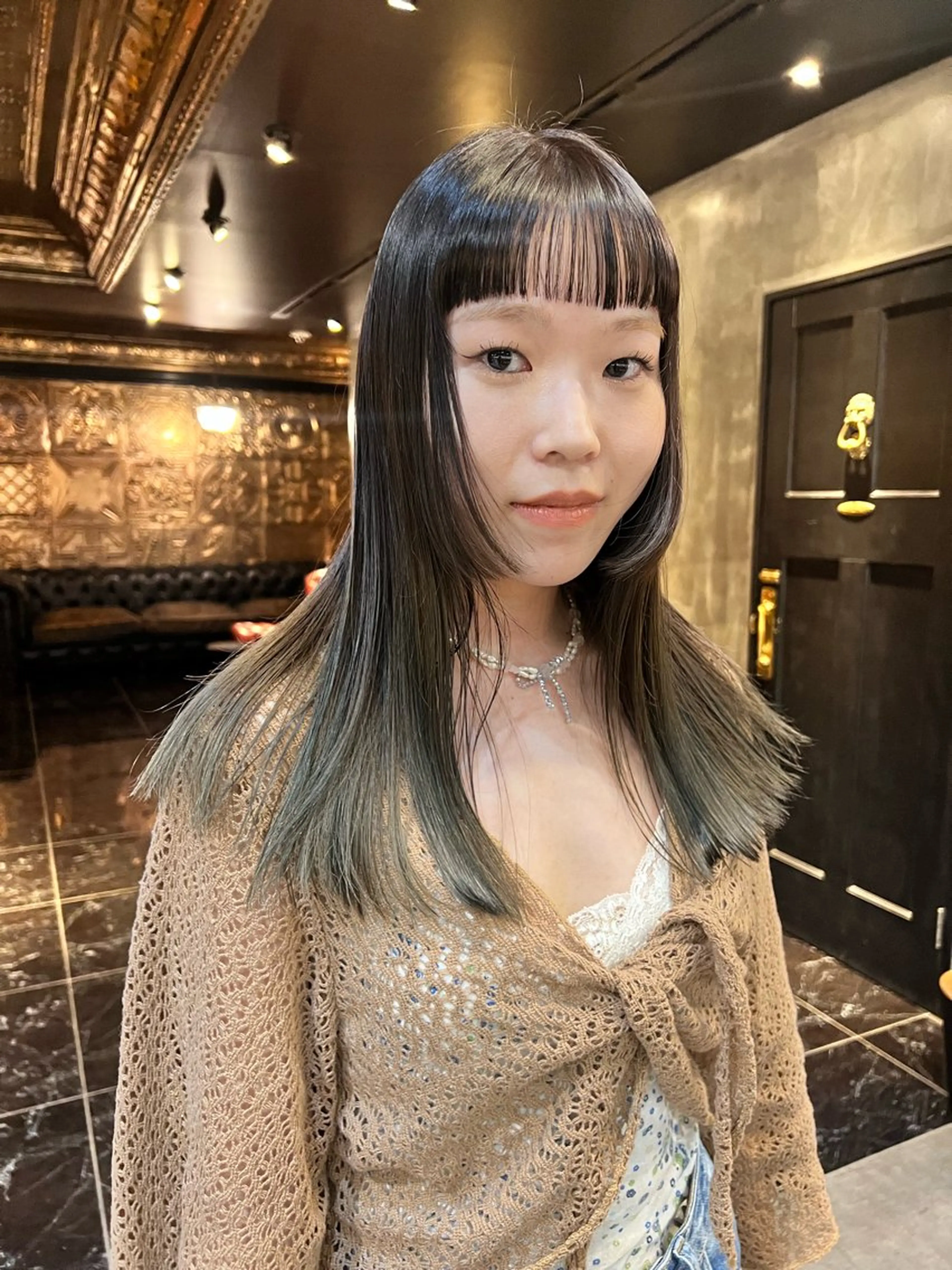 ロング カラー カット ヘアカラー haco＋所属・圧倒的デザイン力 店長🎨RENAのヘアスタイル