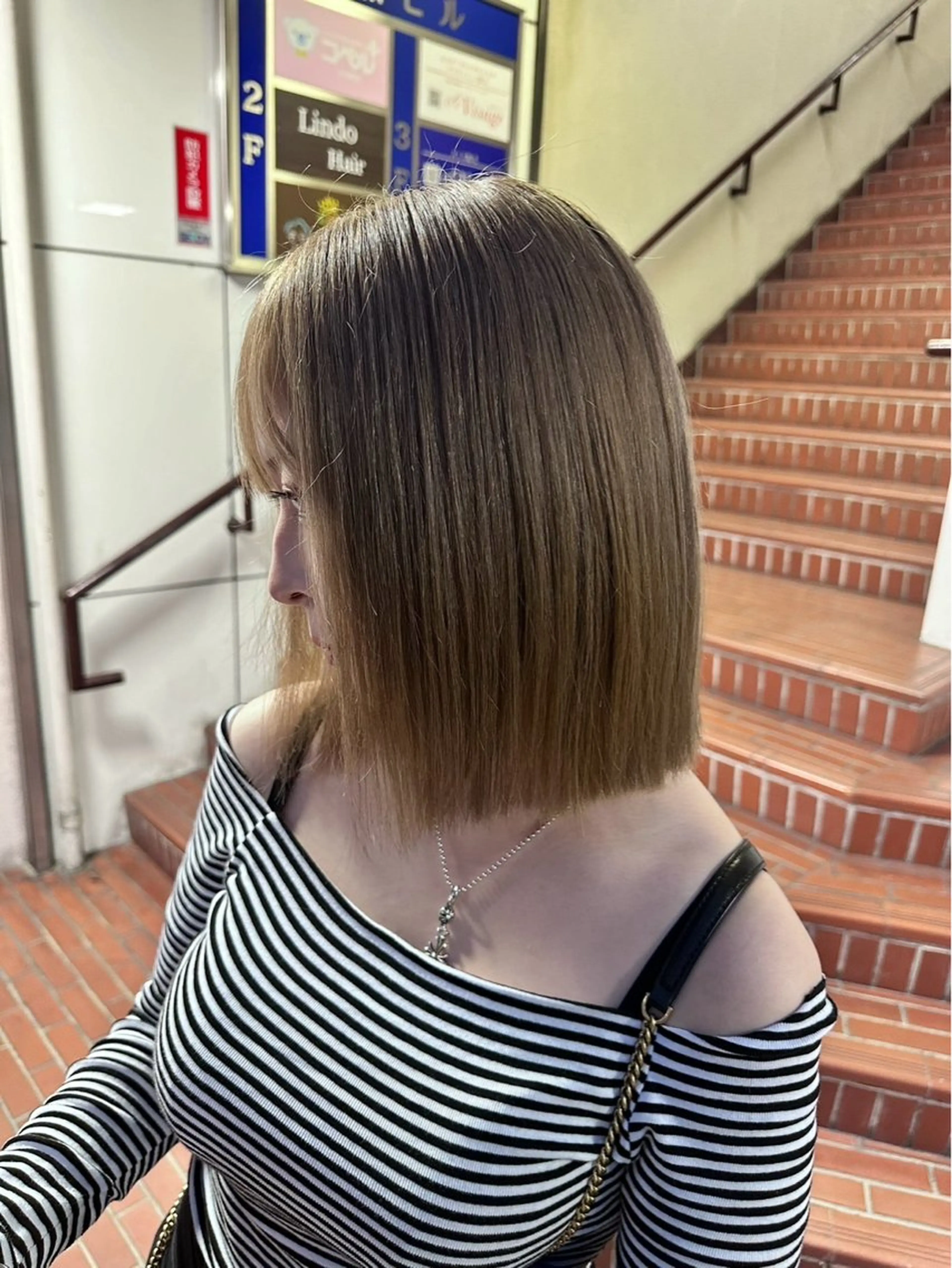ミディアム カラー ヘアカラー 鍵 魁斗のヘアスタイル