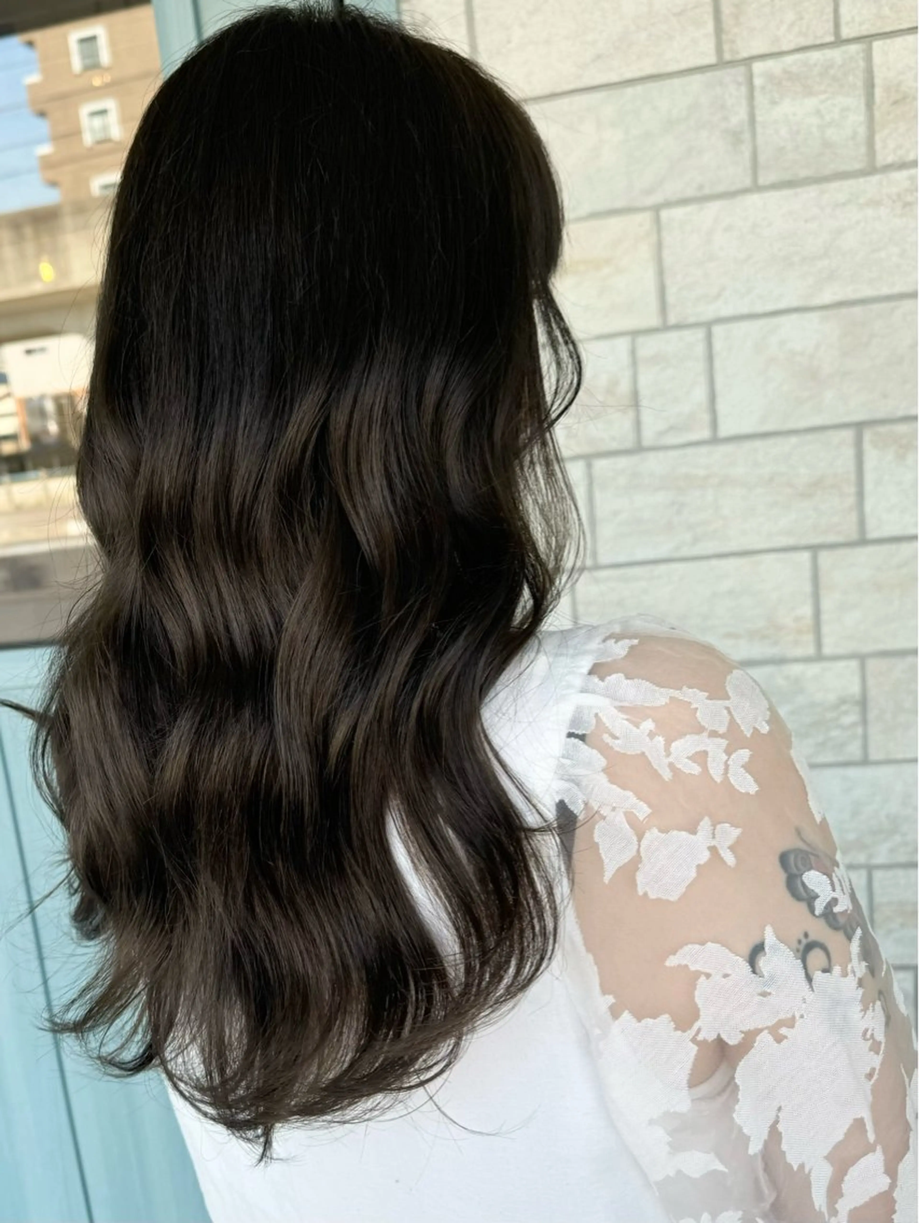 ロング カット ヘアカラー トリートメント 透明感カラー🕊️✨ Mayu🦮🩶のヘアスタイル