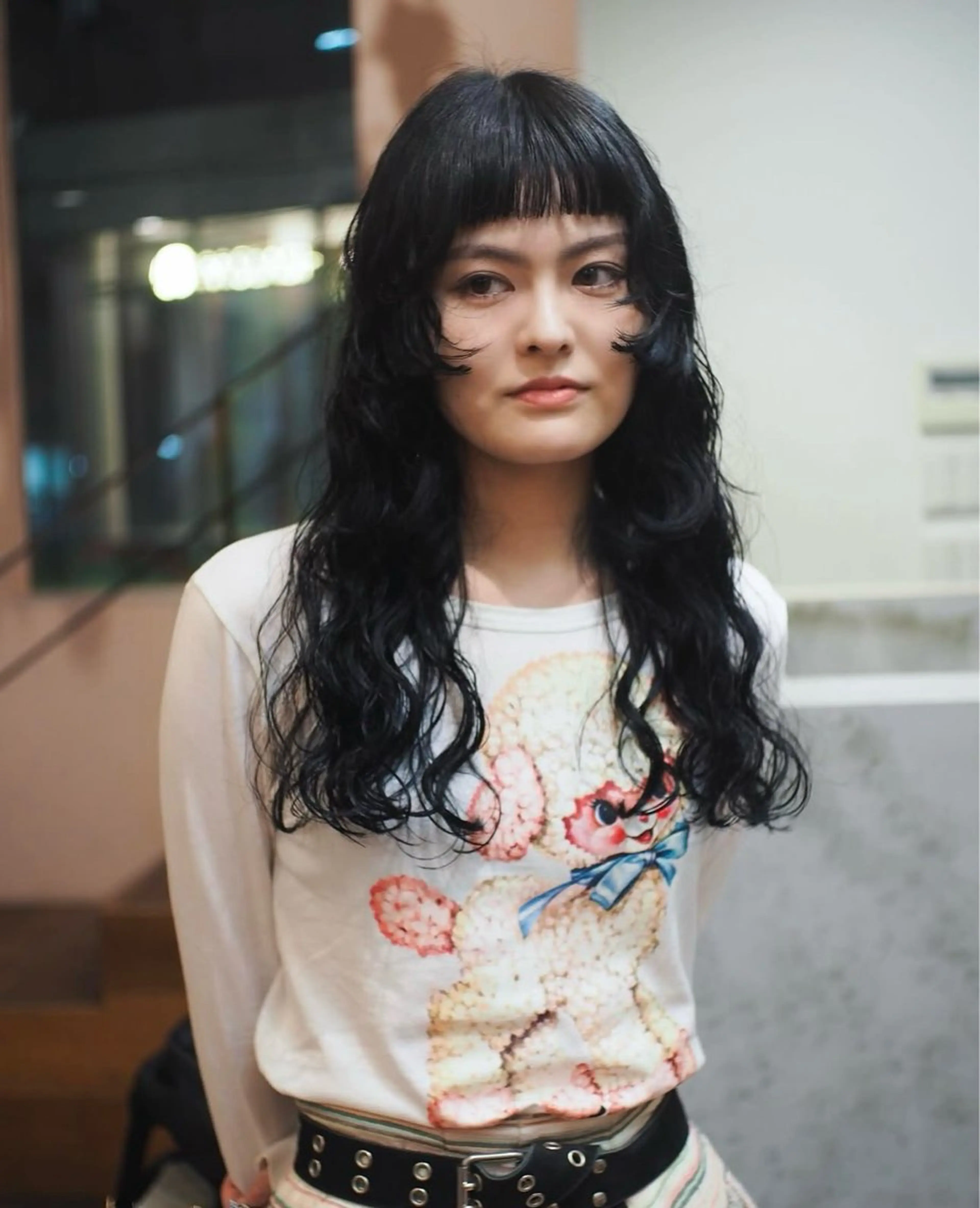 ロング カラー パーマ 黒髪 カット パーマ トリートメント hemm,hemm.所属・似合わせヘア 💐たかさきかなこのヘアスタイル