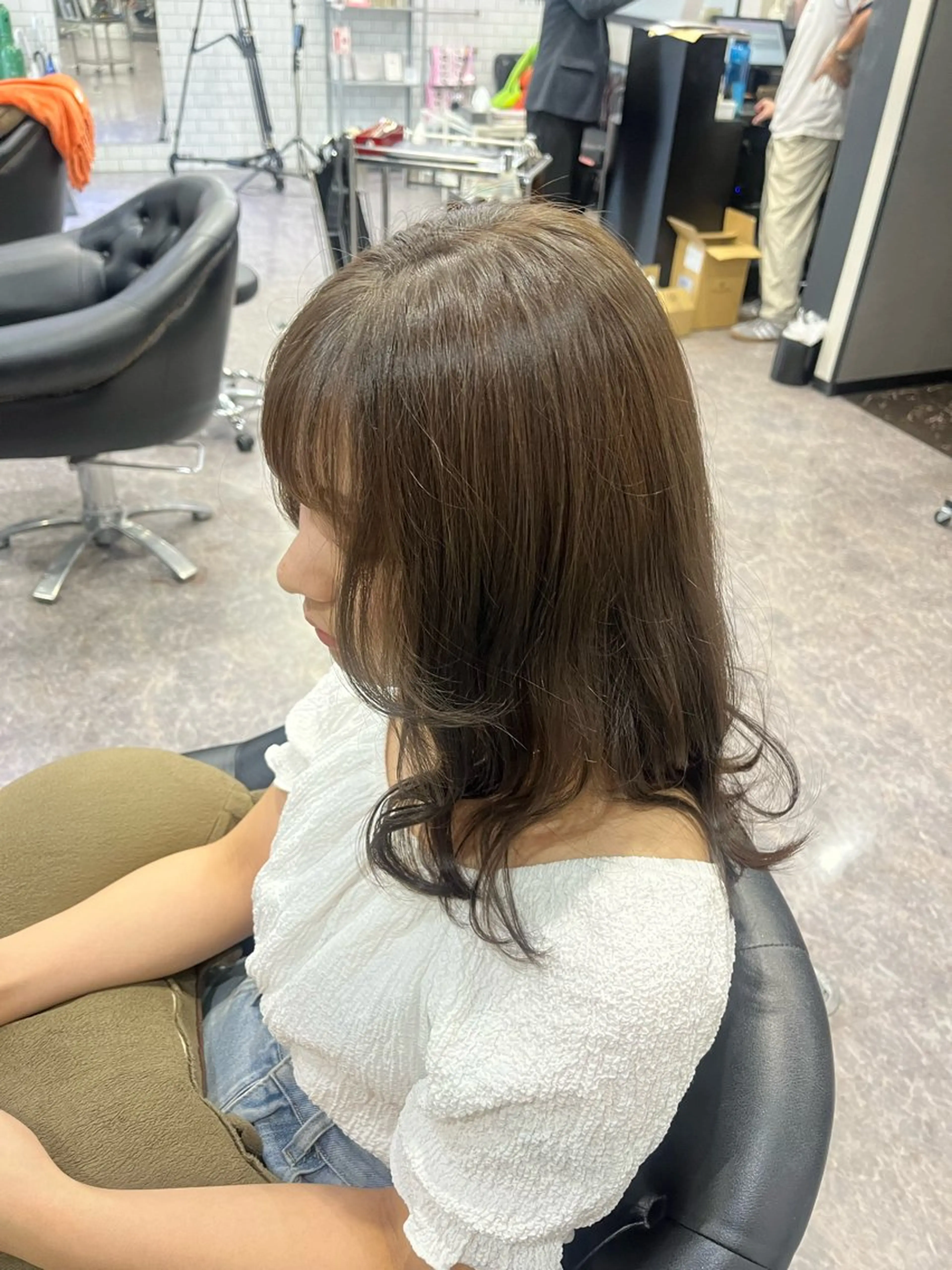 ロング カラー カット ヘアカラー 友滝 真菜美のヘアスタイル