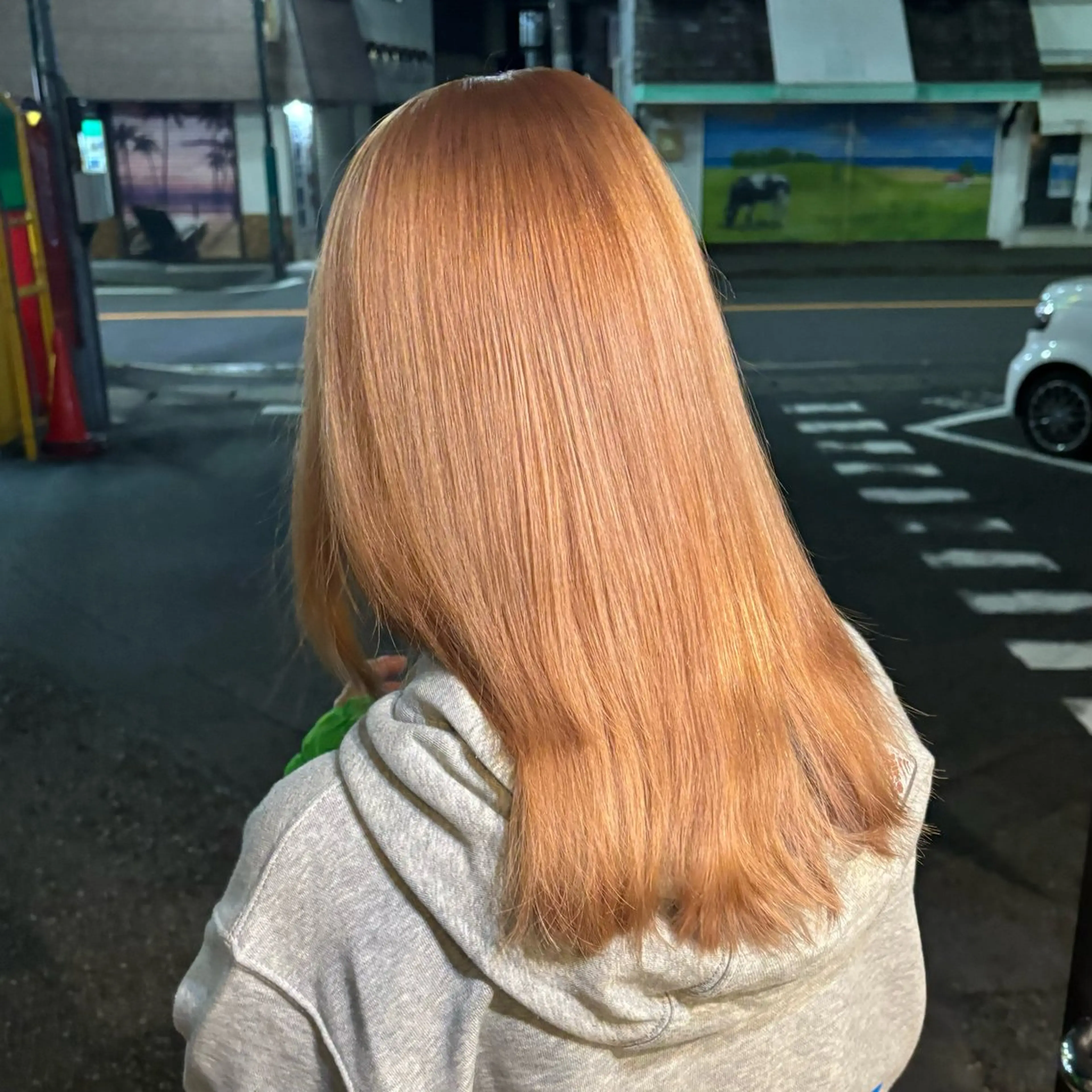 セミロング 🎀ハイトーン/ 艶カラー/夕月🎀のヘアスタイル