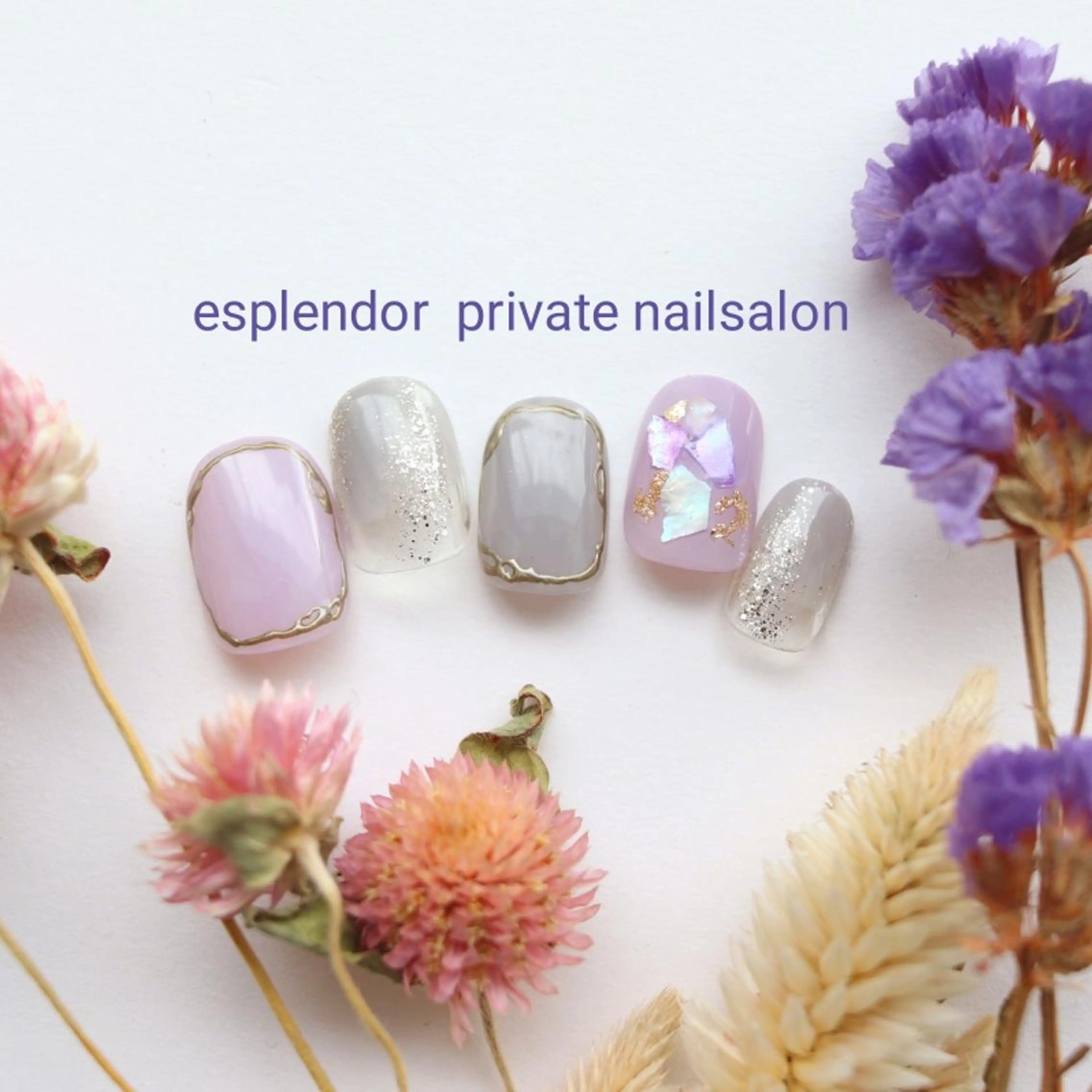 ネイル ニュアンスネイル パープル 春ネイル esplendor  小野寺のネイルデザイン
