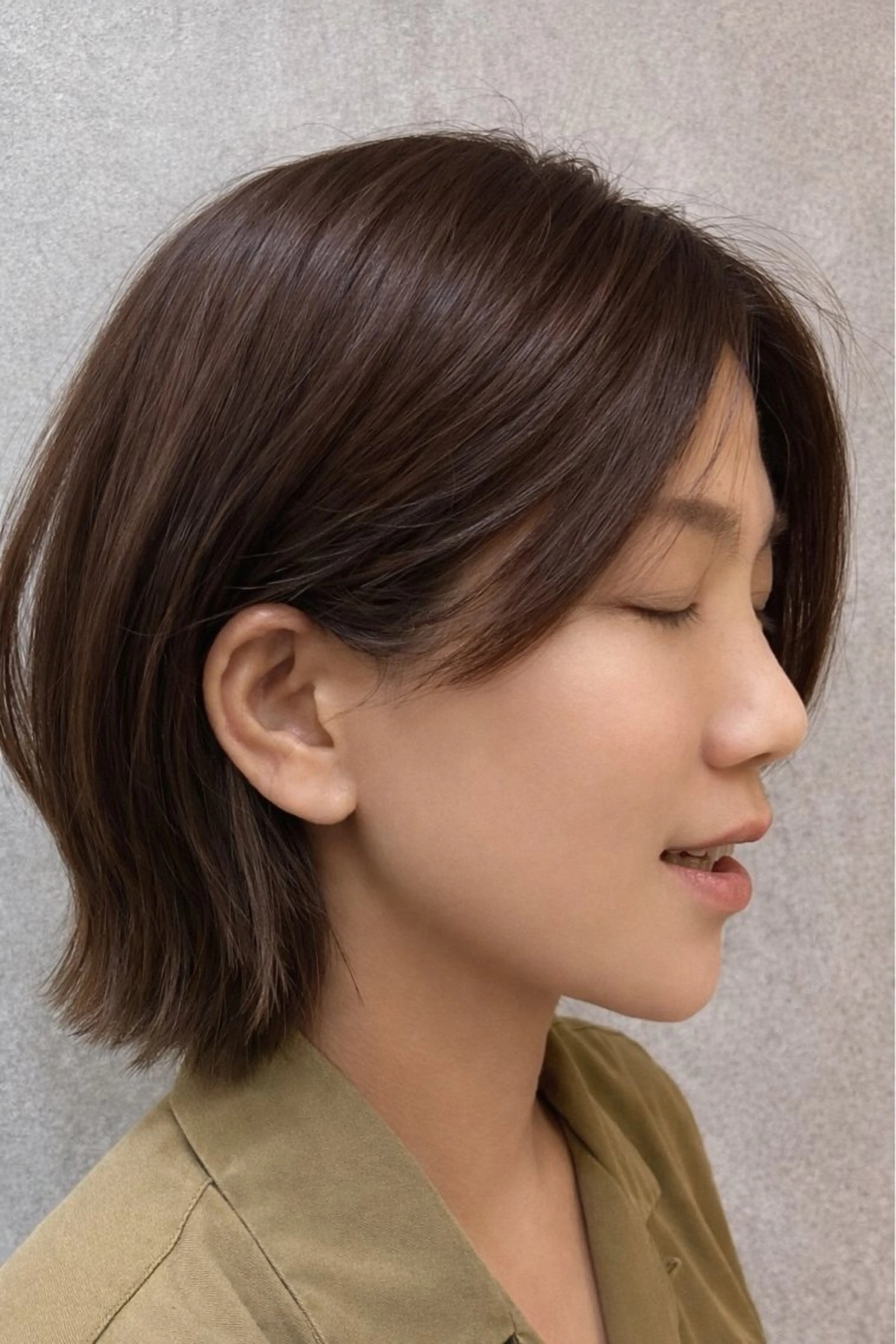 ミディアム カラー ボブレイヤー ボブ レイヤーカット 外ハネヘア カット ヘアカラー トリートメント カワクボ ハルキのヘアスタイル