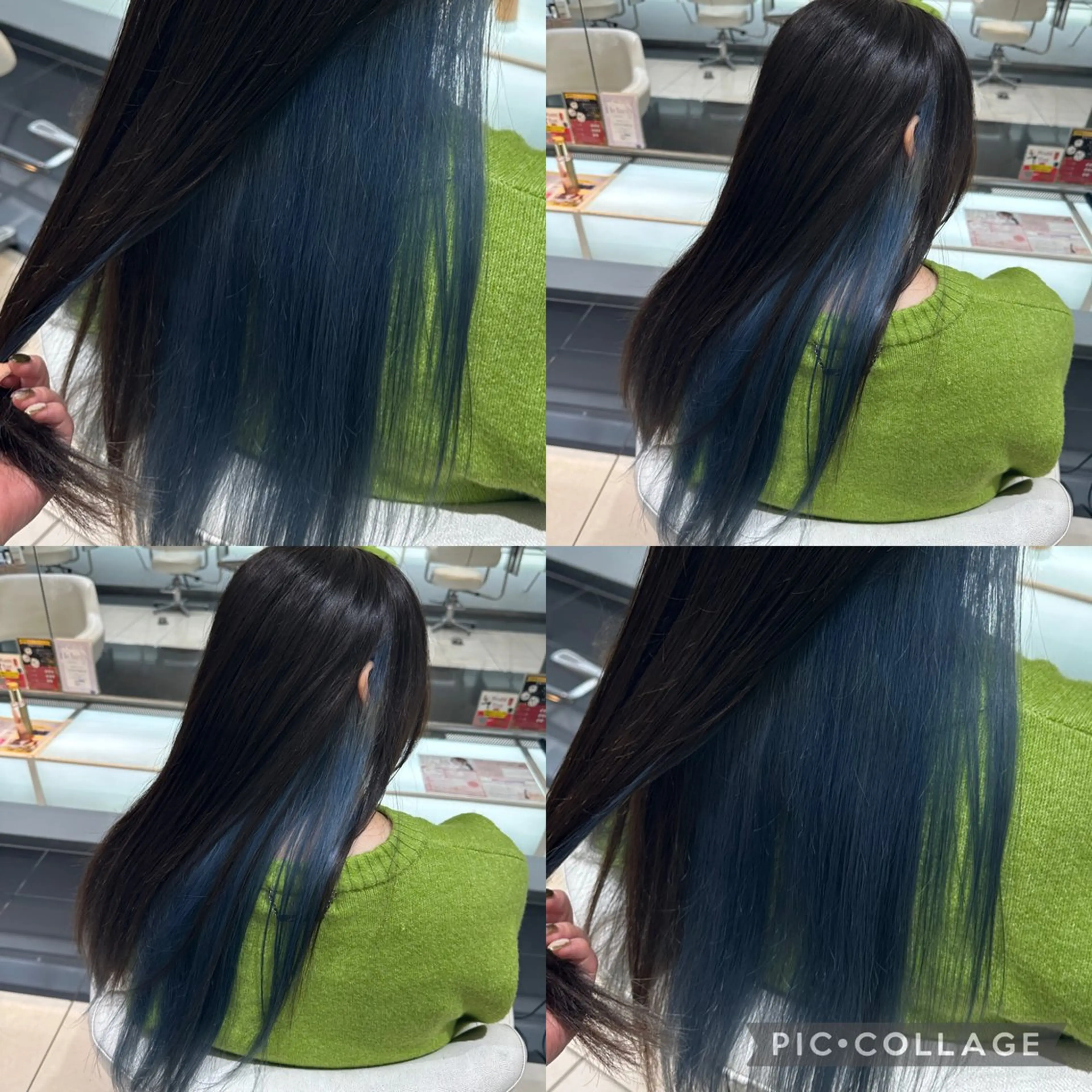 ロング カラー ブルーカラー ダークグレー インナーカラー 🌷レイヤーカット/ 透明感カラー🌷増田のヘアスタイル