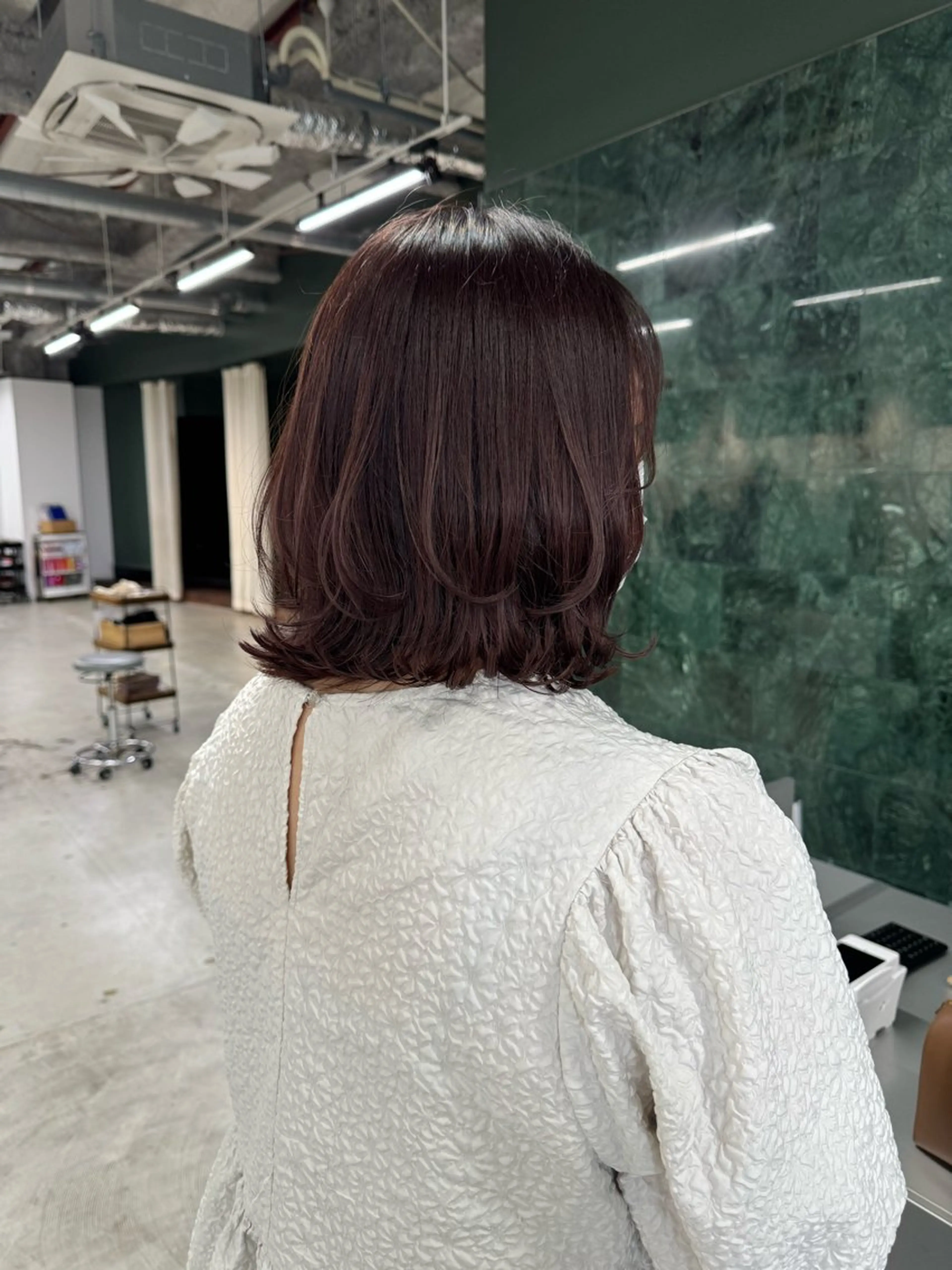 ミディアム カラー ラベンダーカラー ピンクカラー レイヤーカット あゆみ /sopiのヘアスタイル