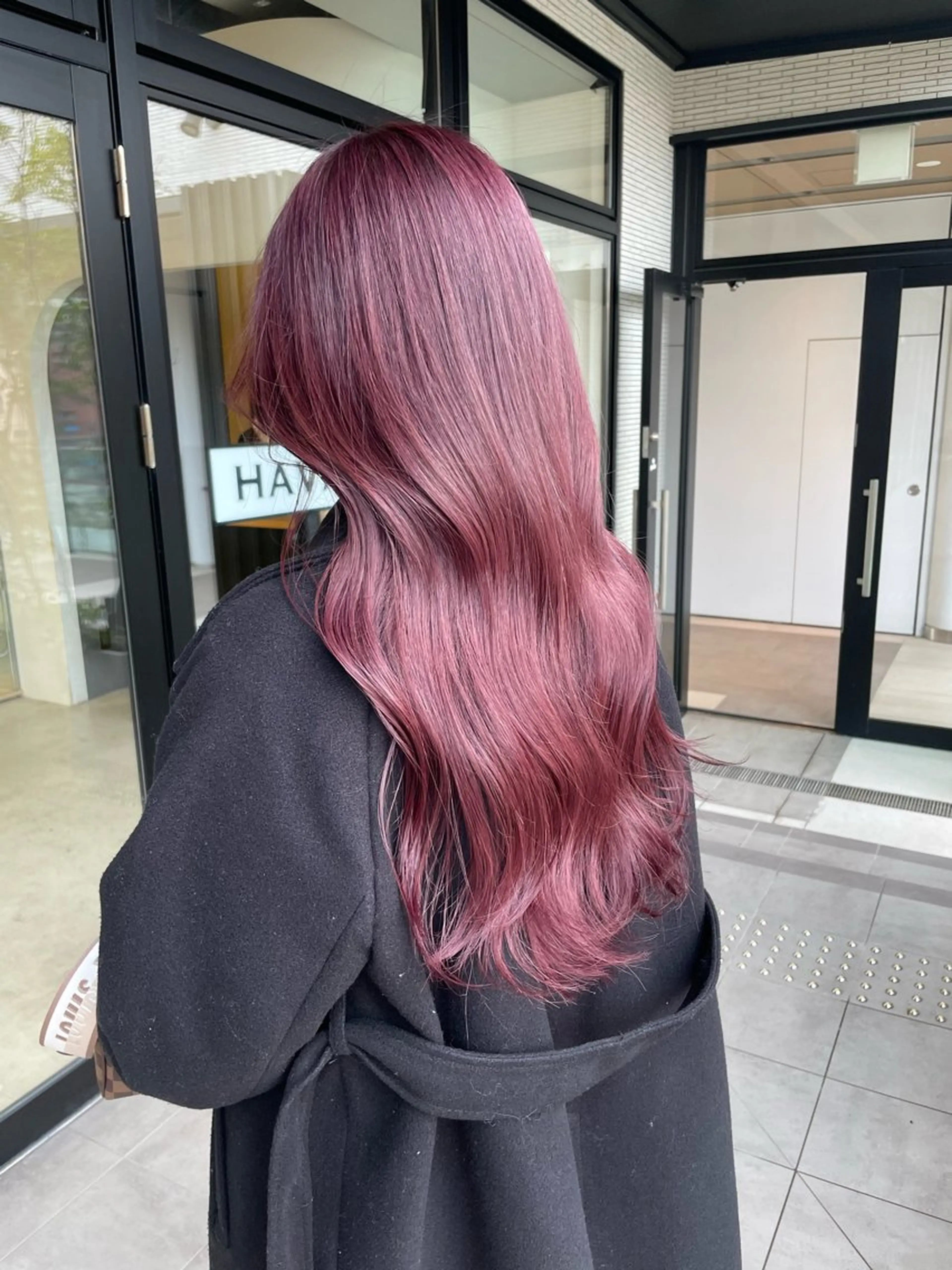 ロング カラー ピンクカラー バイオレットカラー クドウレイ fifth渋谷のヘアスタイル
