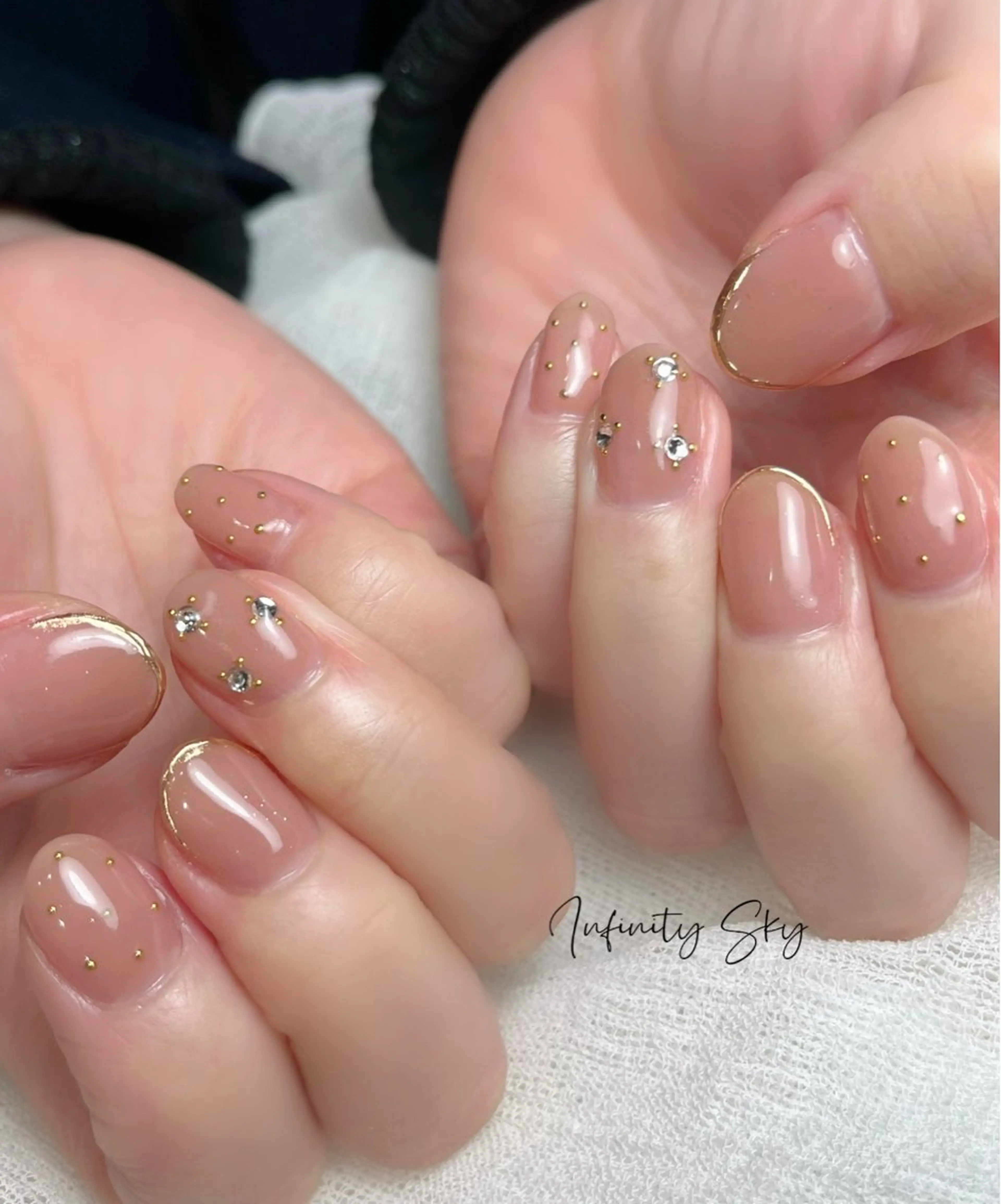 ネイル シンプルネイル ワンホンネイル infinity skyのネイルデザイン