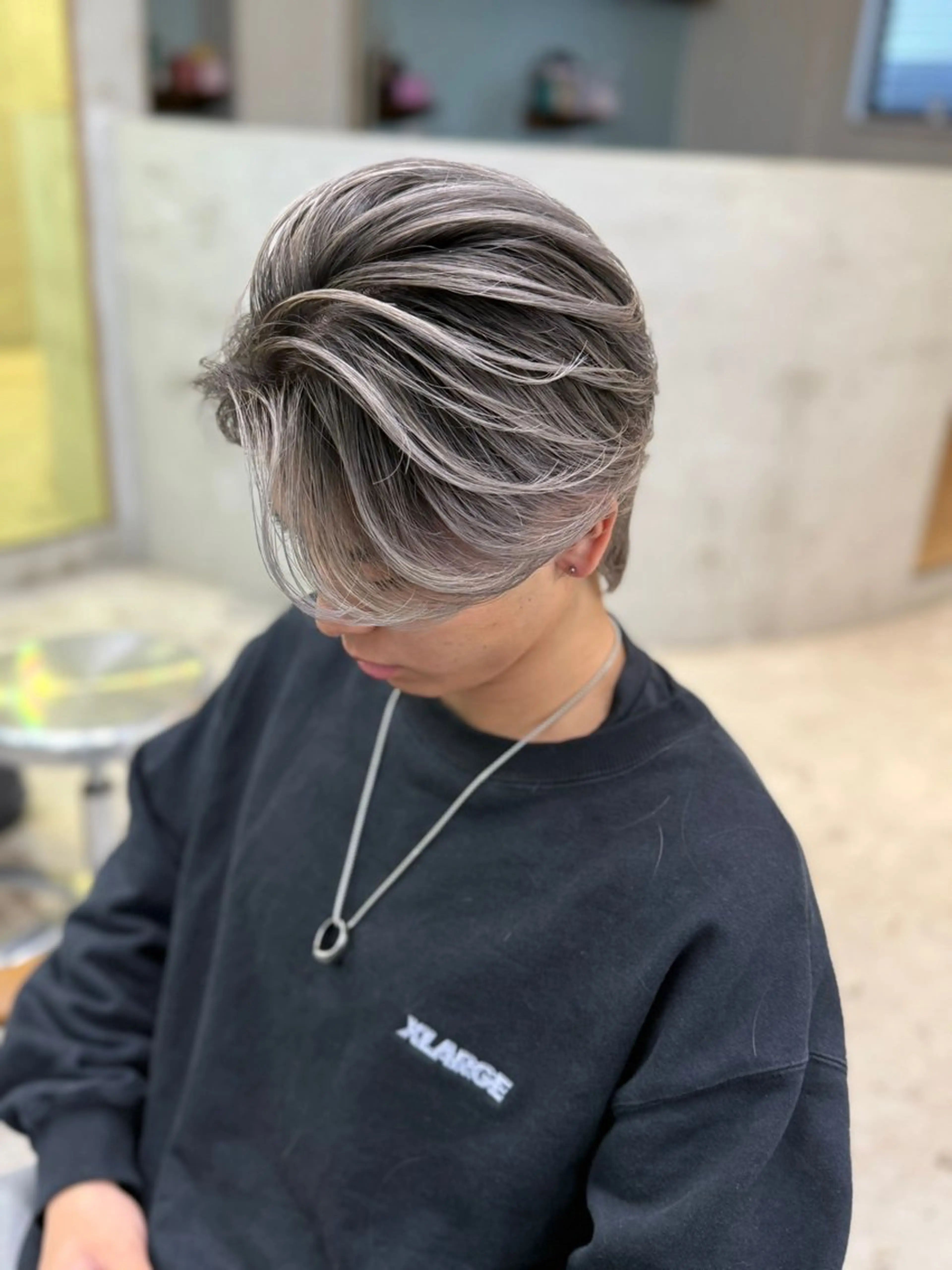 カラー メンズ メンズバレイヤージュ バレイヤージュ カット ヘアカラー トリートメント バレイヤージュ/ シャドウルーツ/安室のヘアスタイル