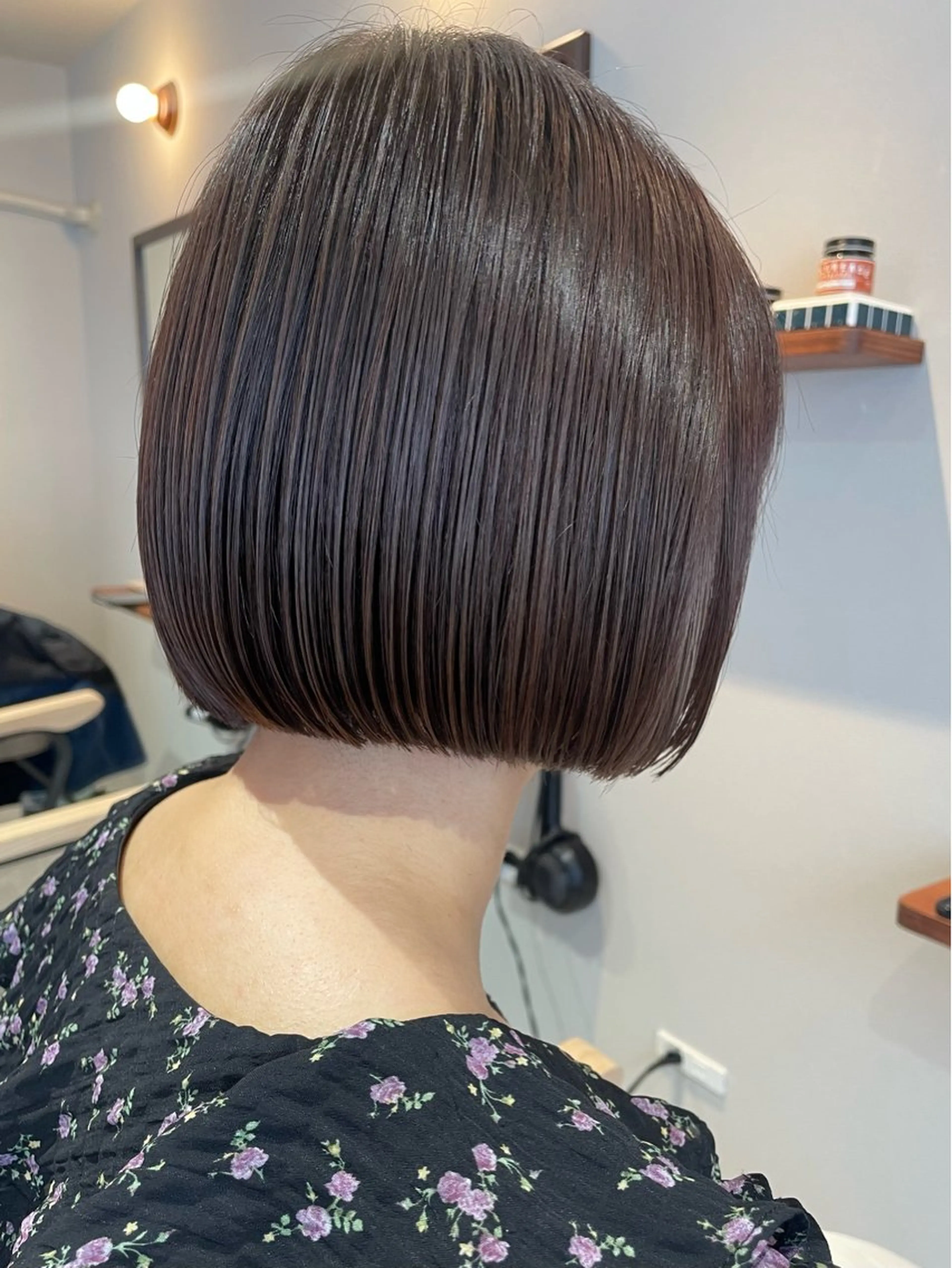 ショート カラー 艶カラー🌙縮毛矯正 /ボブ【Reina】のヘアスタイル