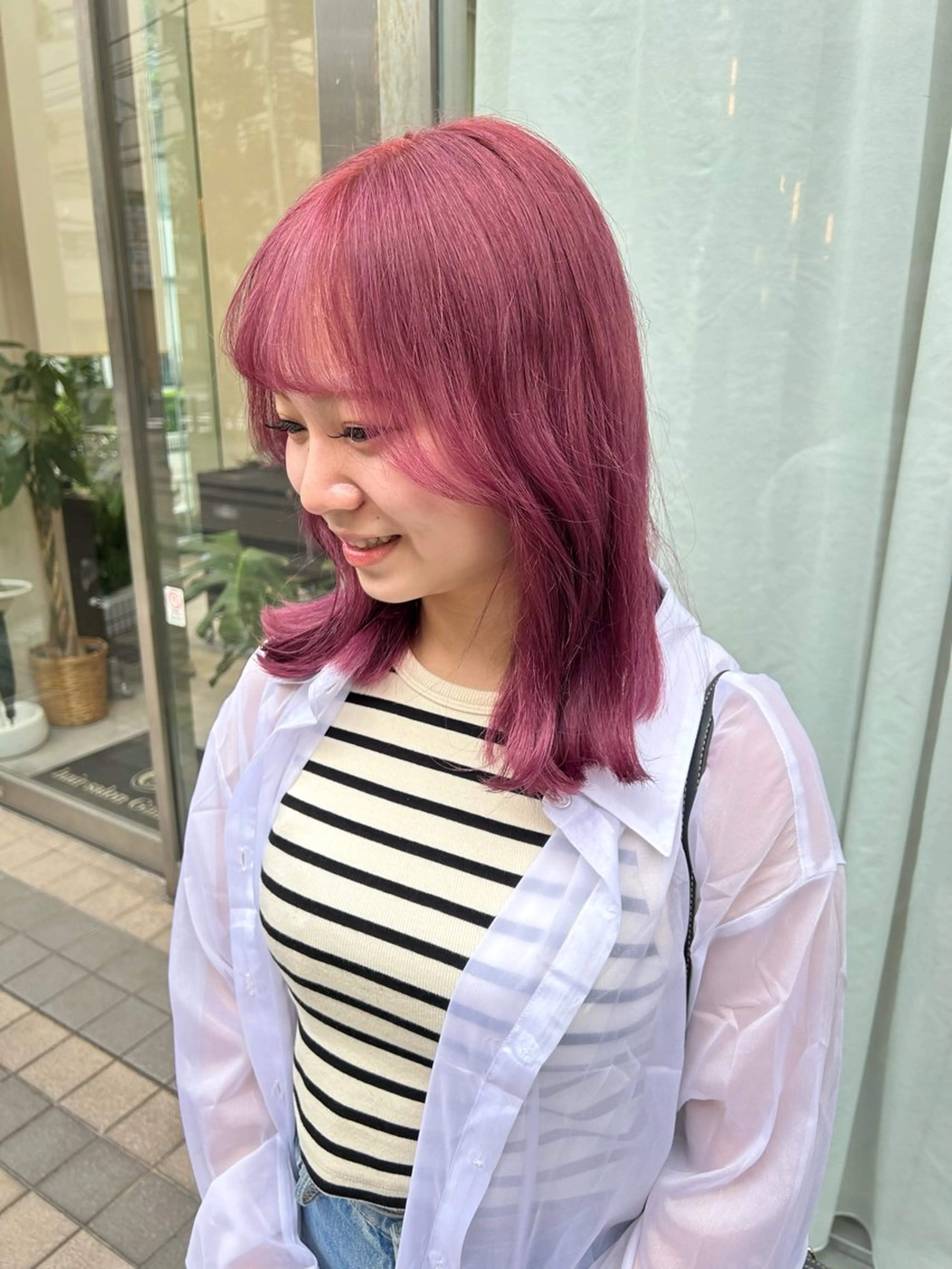 セミロング カラー ヘアカラー トリートメント ヘアセット 大人可愛い/レイヤー /艶カラー🪼風香のヘアスタイル