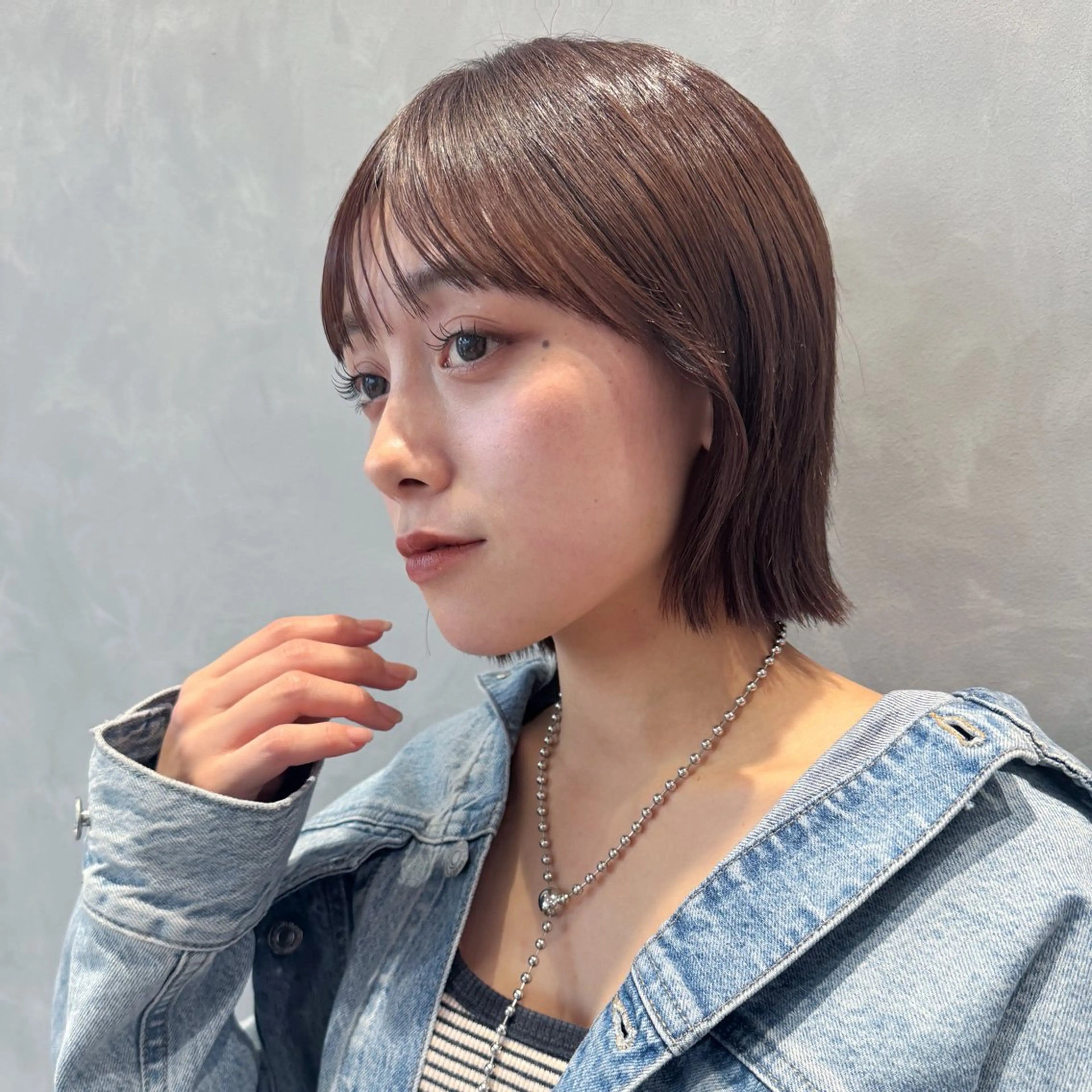 🫧人気No. 1🫧似合わせ切りっぱなしボブ🩵+透明感カラー🦋の写真