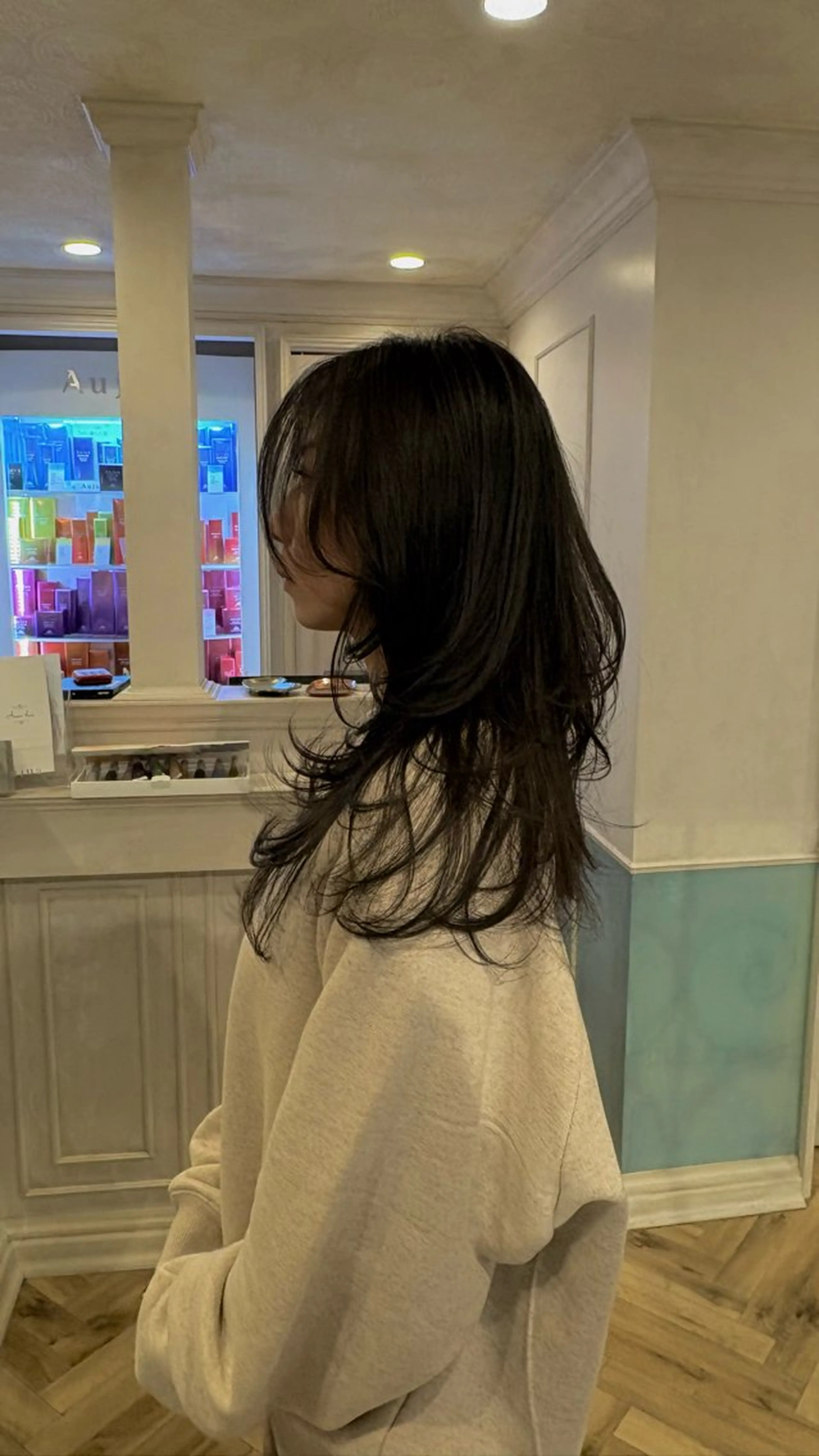 セミロング カット ヘアカラー トリートメント グレージュ|くすみ× 透明感|kazutoのヘアスタイル