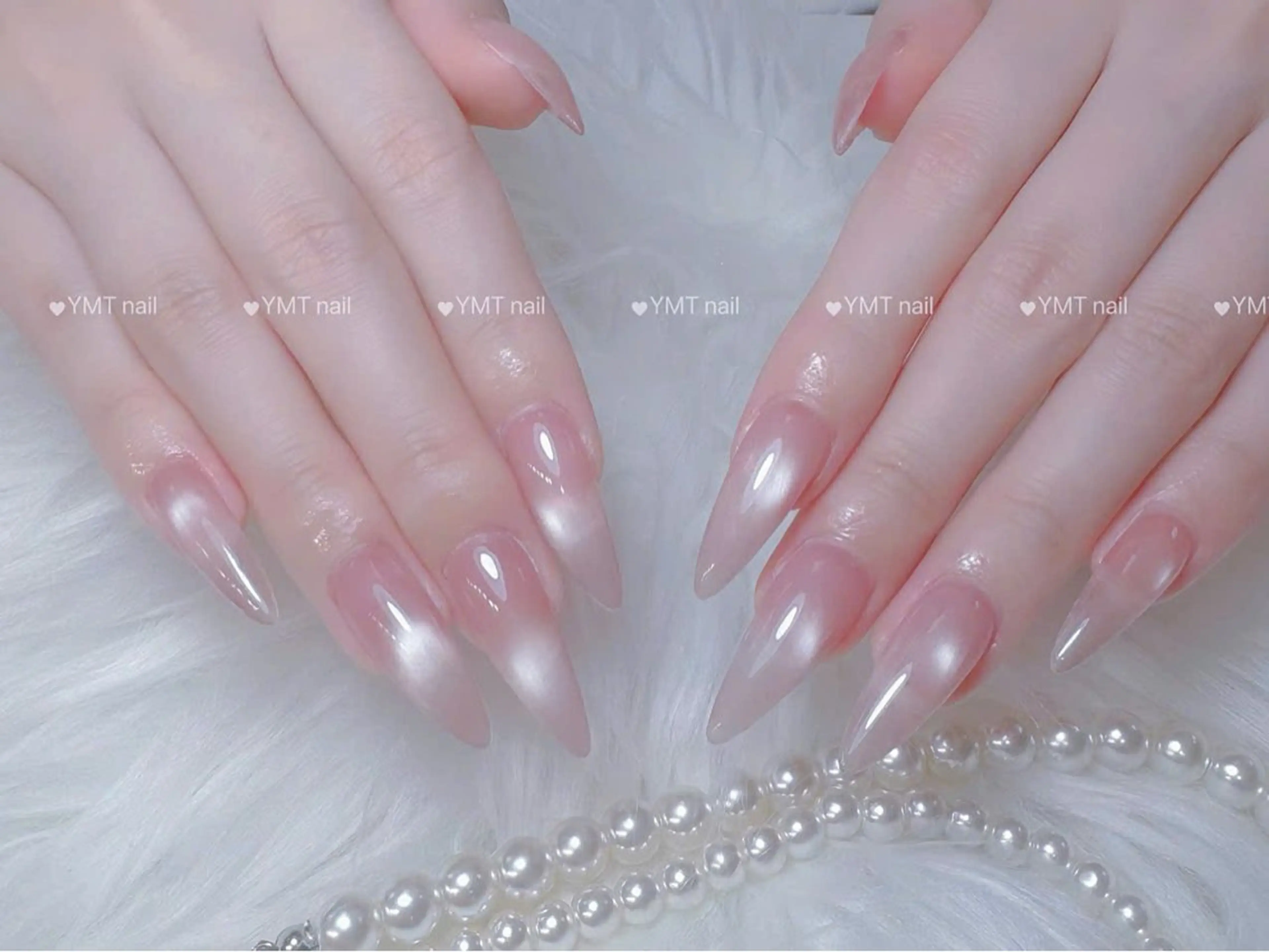 ネイル 長さ出し フットネイル ジェルネイル 韓国ネイル マグネットネイル ハンドネイル YMT． NailStudioのネイルデザイン