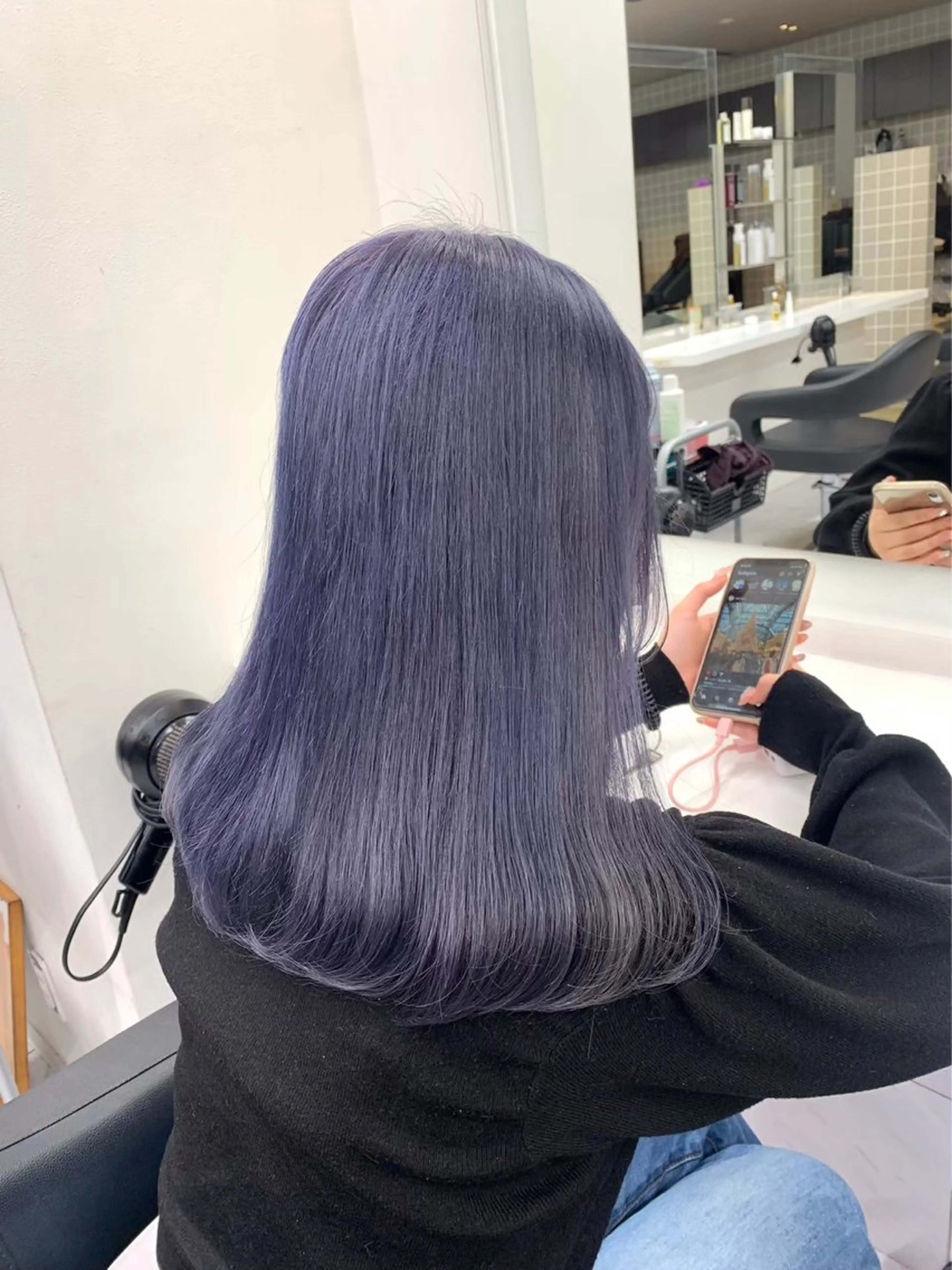 ミディアム カラー ブルーカラー ブルーラベンダー 透明感カラー ラベンダーカラー 💖トレンド春夏 カラー💖FUTAのヘアスタイル