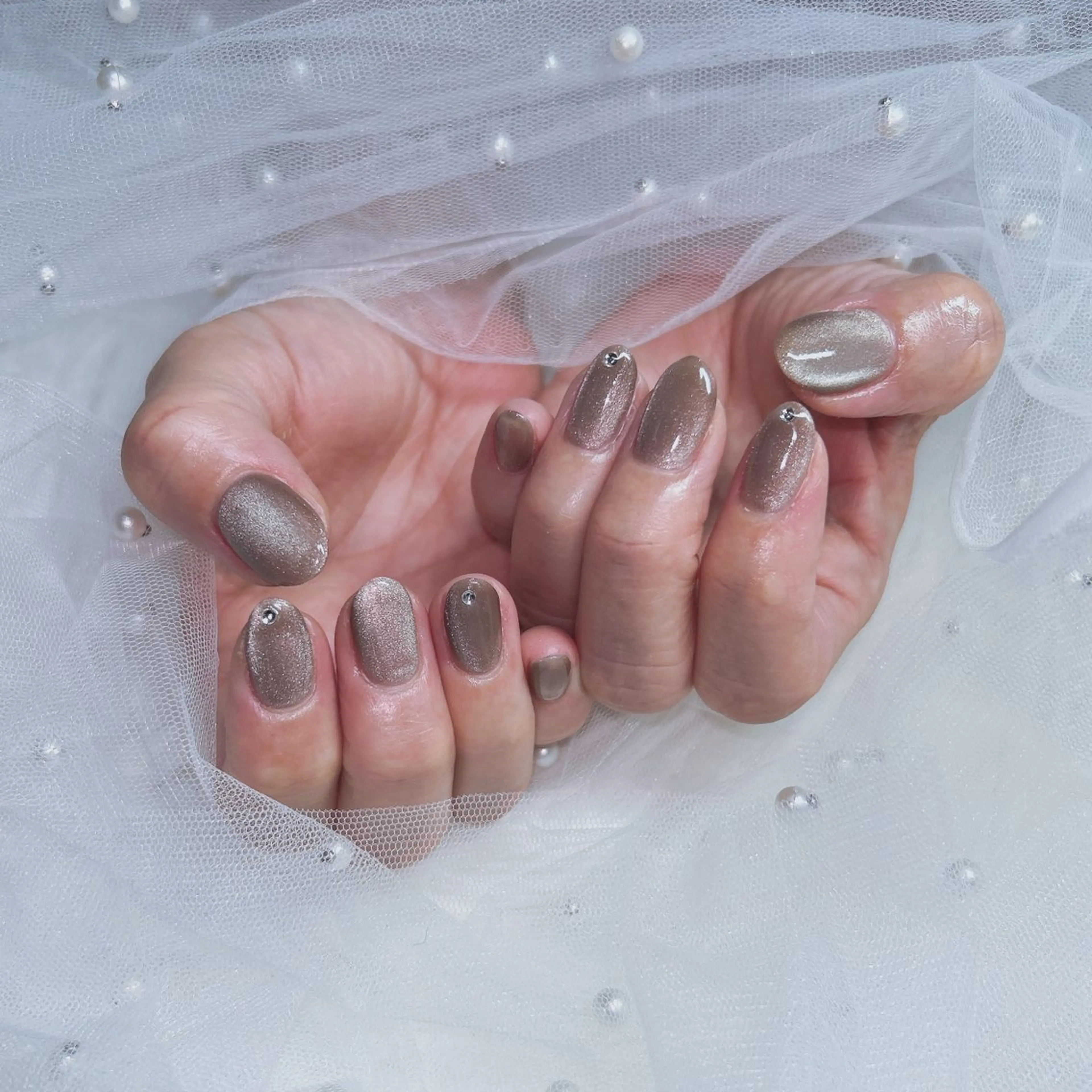 ネイル マグネットネイル ストーンネイル ち さのネイルデザイン