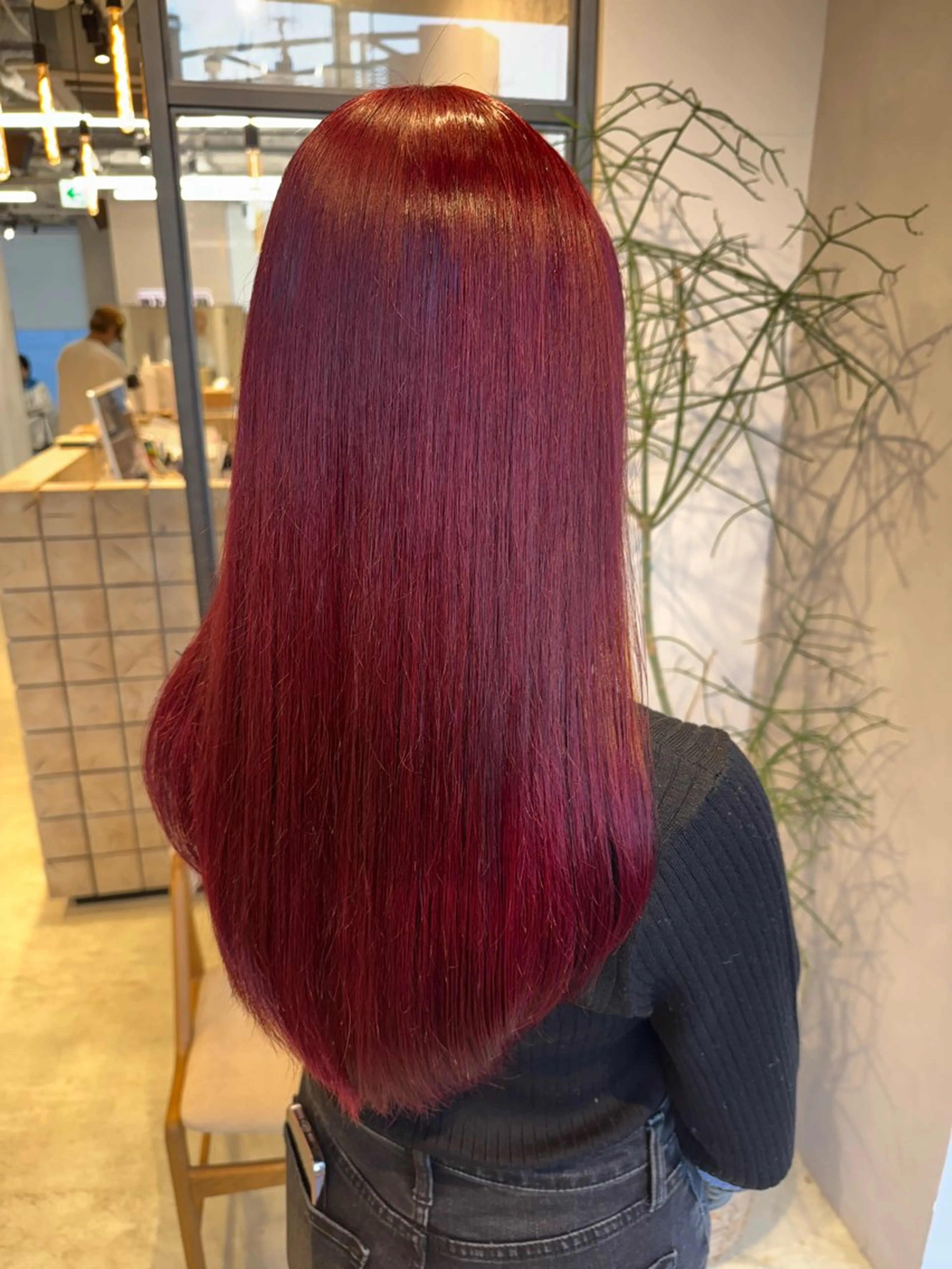 カラー ブリーチ イルミナカラー ブリーチなしカラー レッドカラー ヘアカラー トリートメント 透明感カラー✨艶髪 制作🌱山根あゆみのヘアスタイル