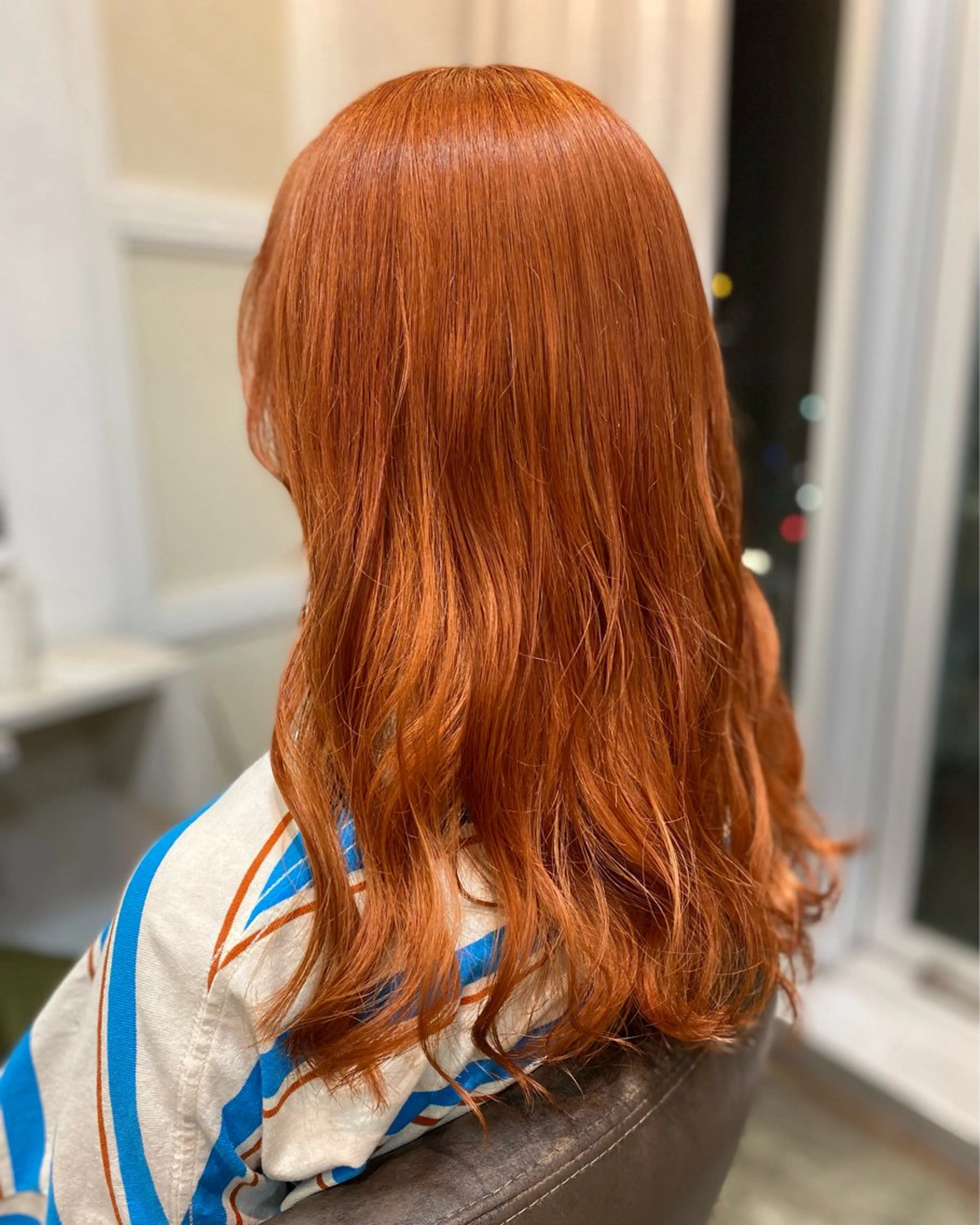 セミロング カラー ブリーチ オレンジ ヘアカラー ETOWA（エトワ） nozomiのヘアスタイル