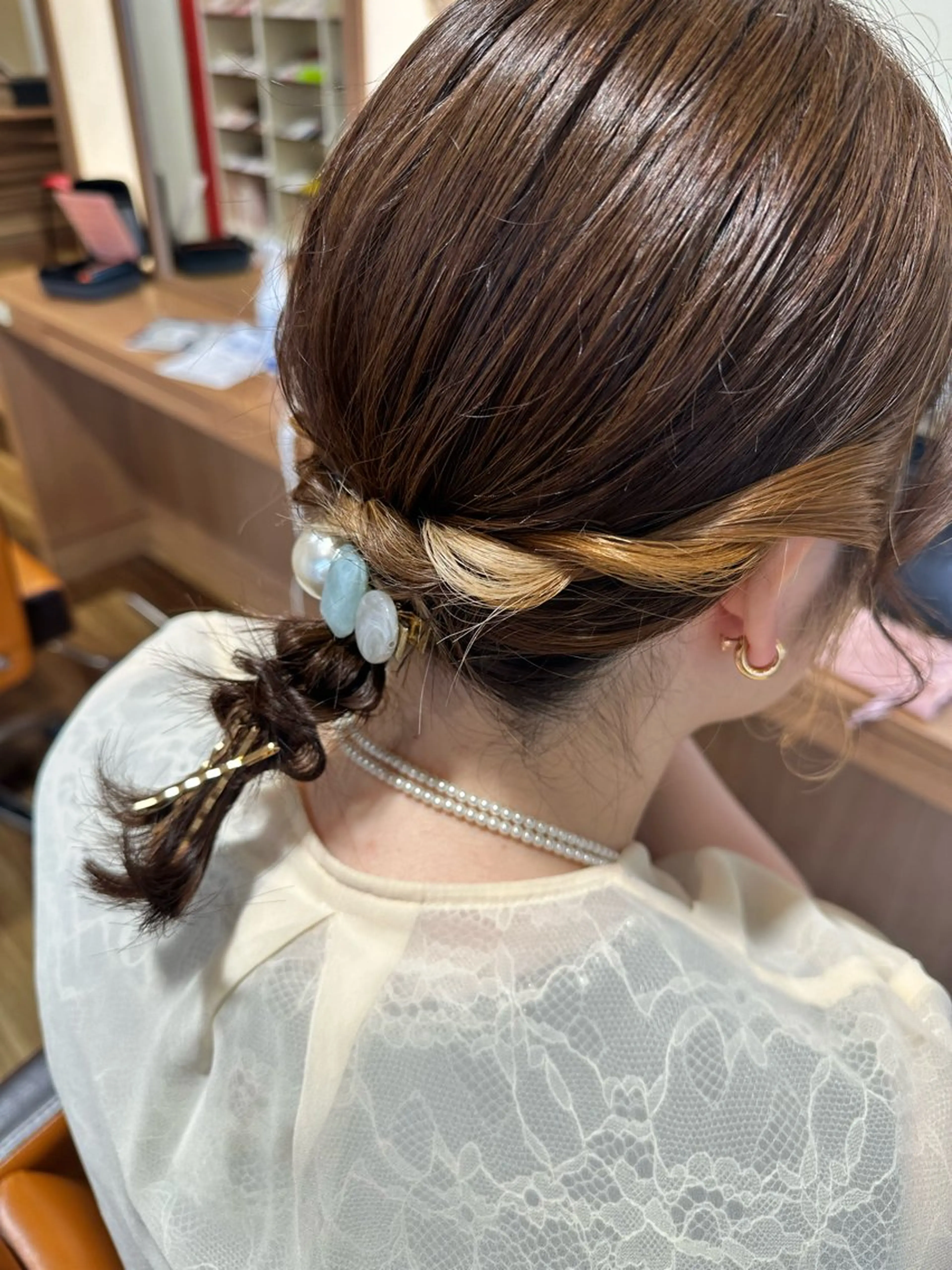 ミディアム SHRIMP桐山 千苗のヘアスタイル