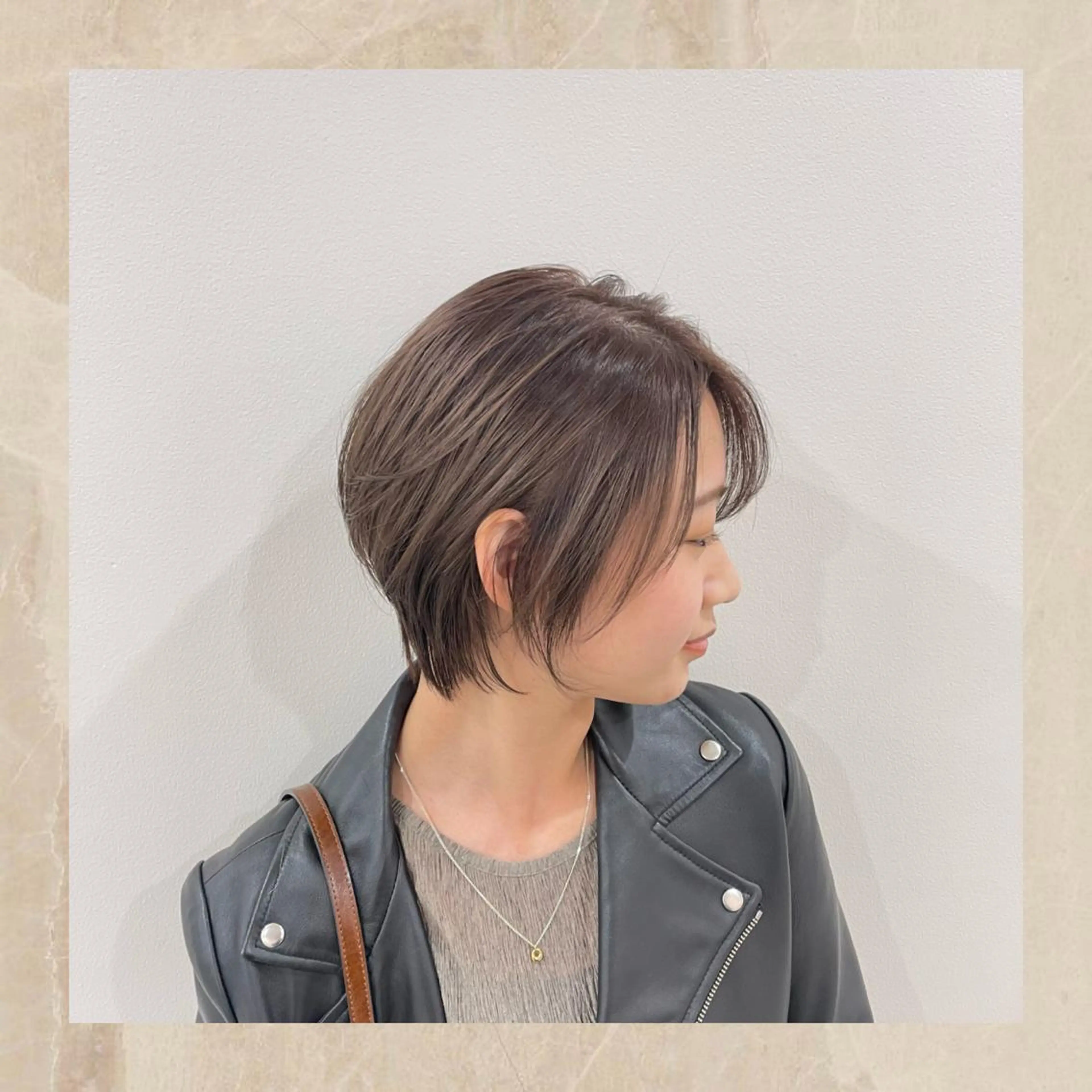 ショート セピアベージュ ワンホン/エクステ ケラチン/Kaitoのヘアスタイル