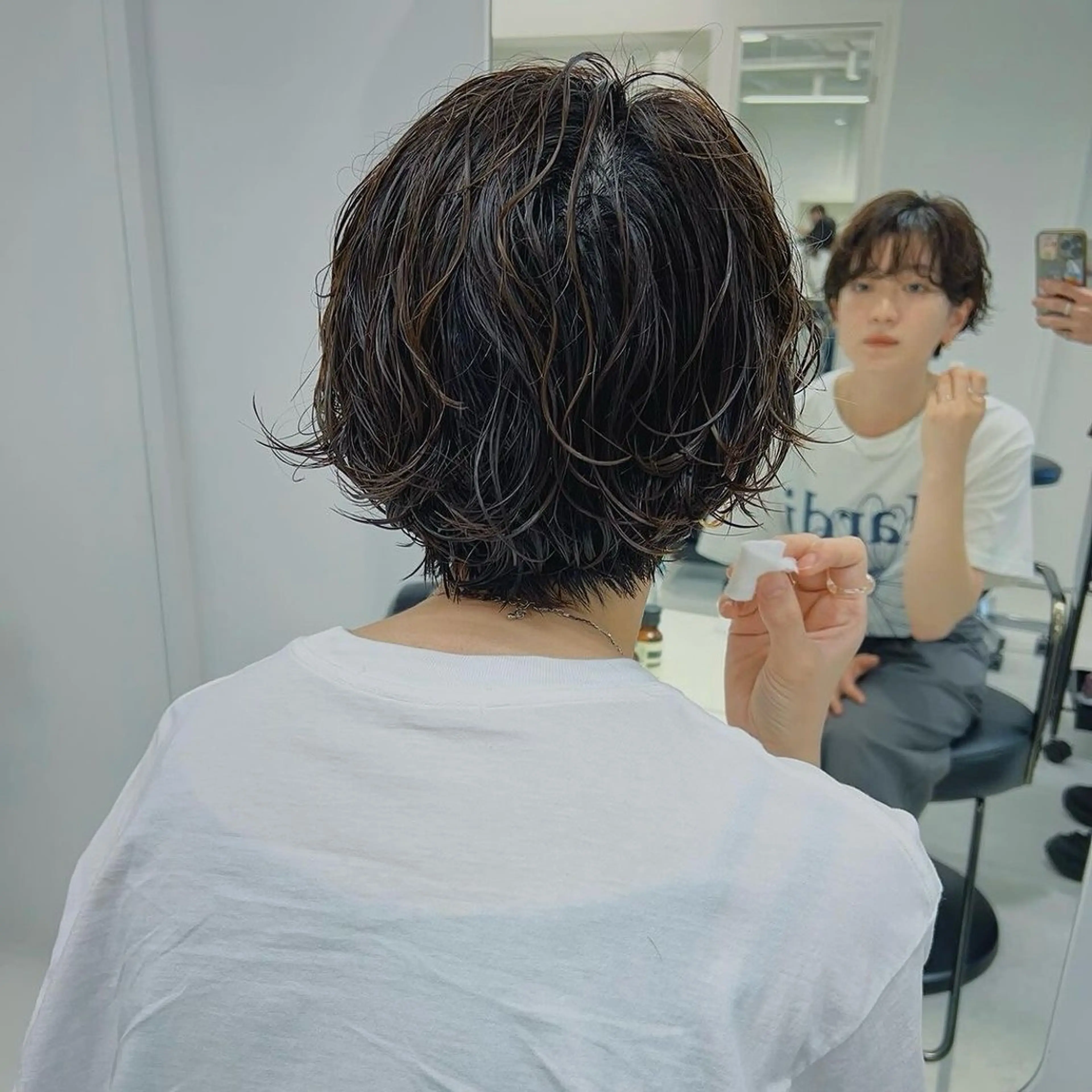 ショート パーマ ショートヘア 🫧もも🫧 ／パーマ/似合わせ/のヘアスタイル