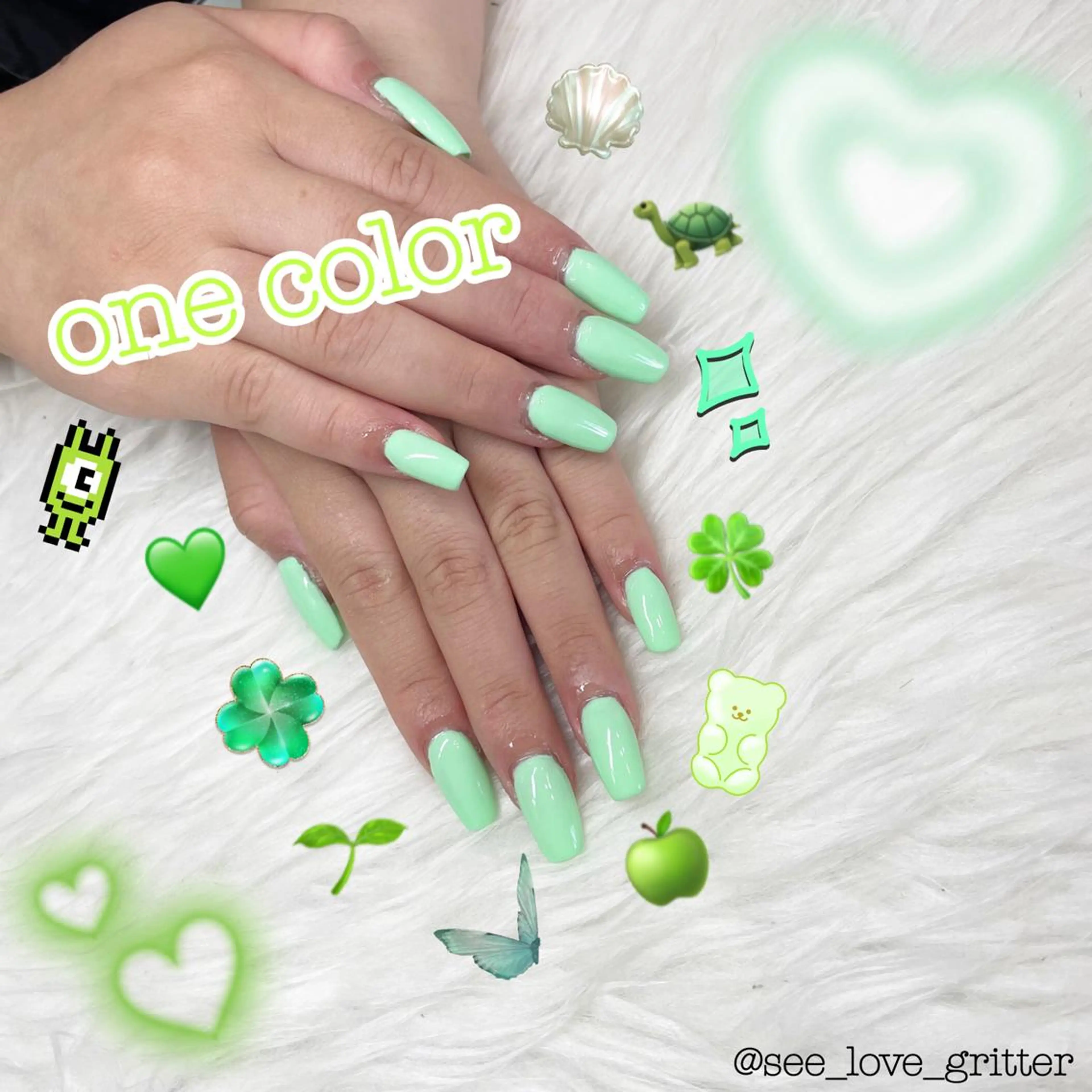 ロング see love gritterのネイルデザイン