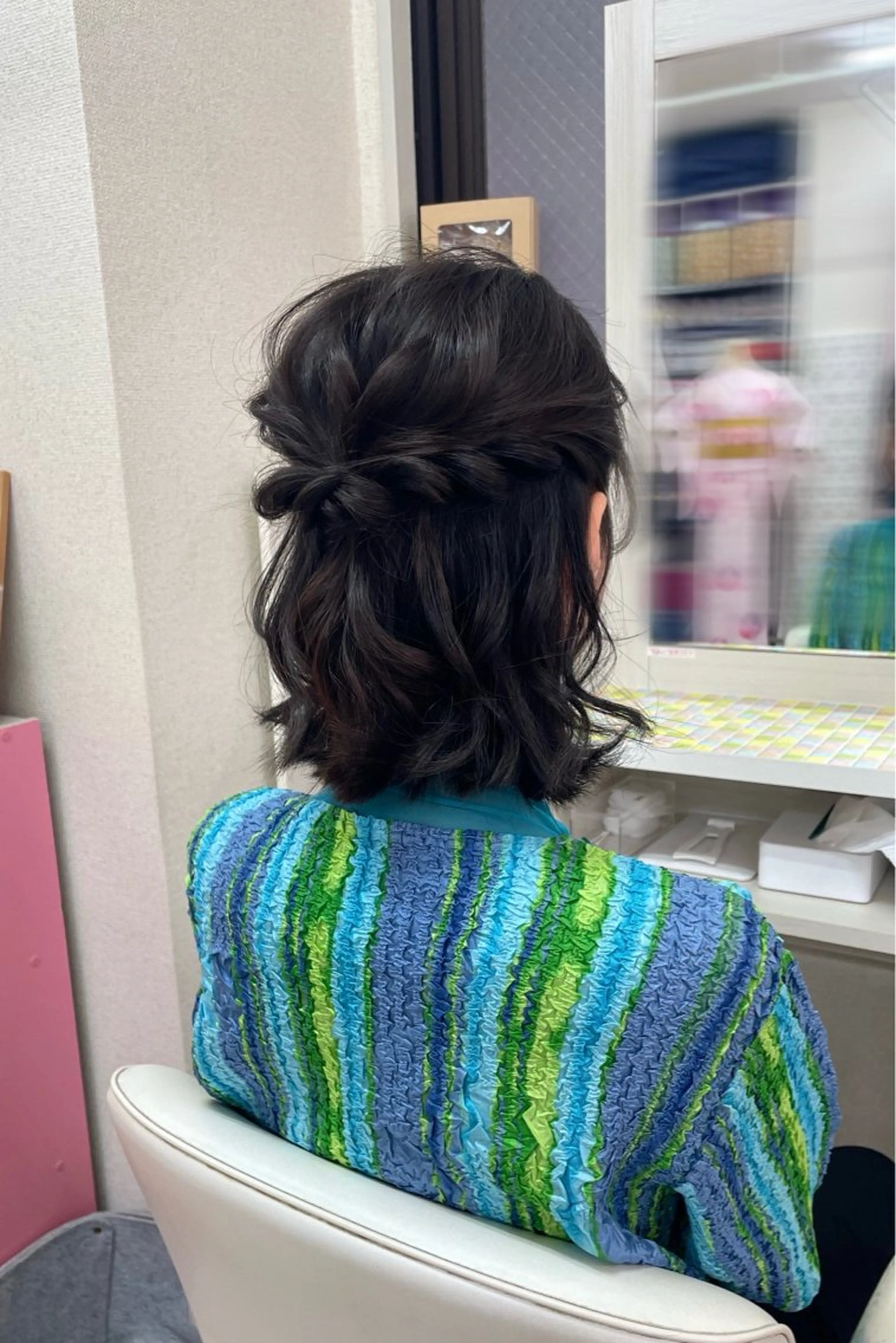 ヘアアレンジ ハーフアップ ヘアセット 常田 佳奈子のヘアスタイル