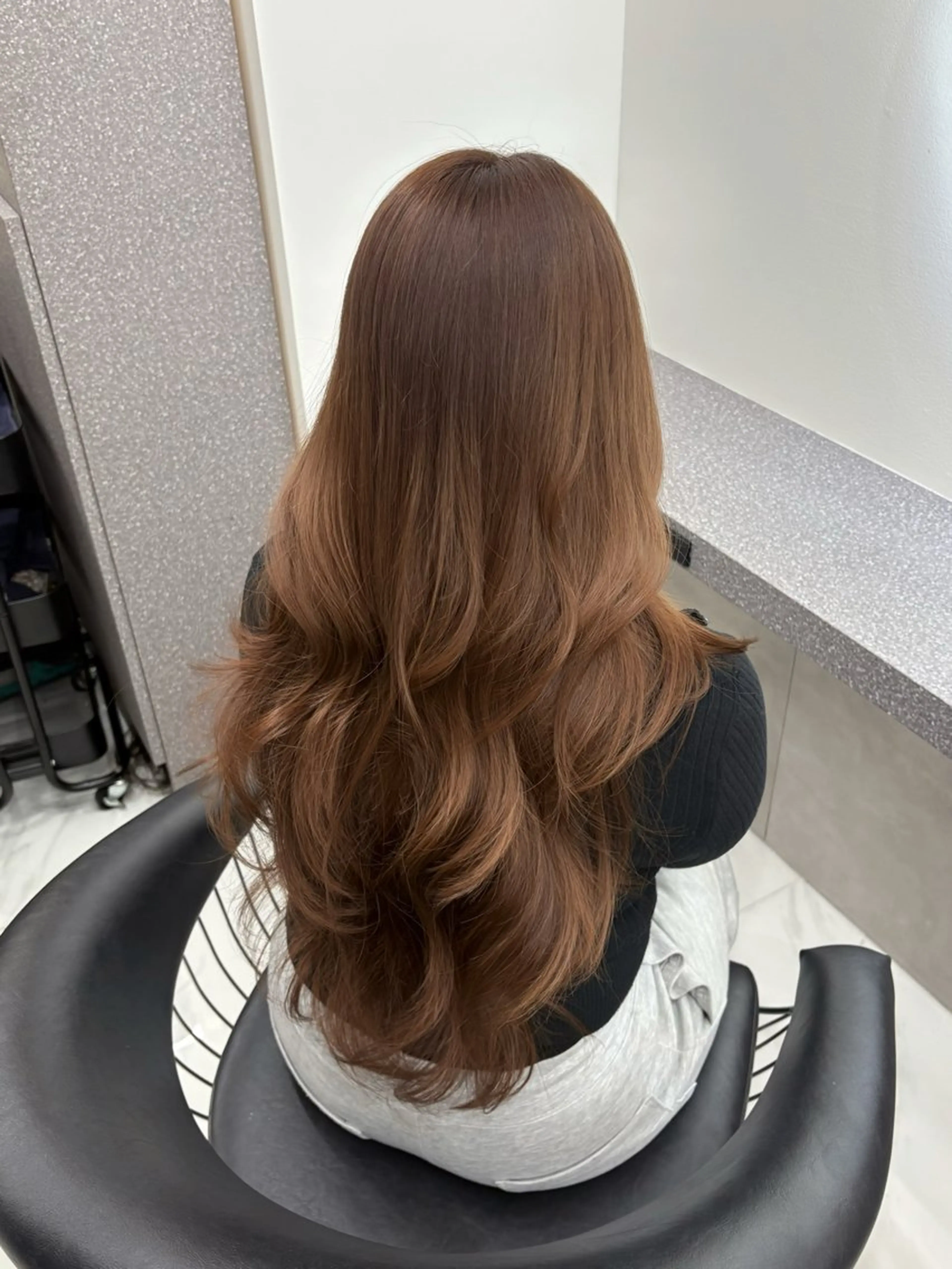 ロング カラー 髪質改善 韓国風ヘア トリートメント ヘアカラー トリートメント 韓国ヘア/透明感カラ ー/梅田/ayanoのヘアスタイル