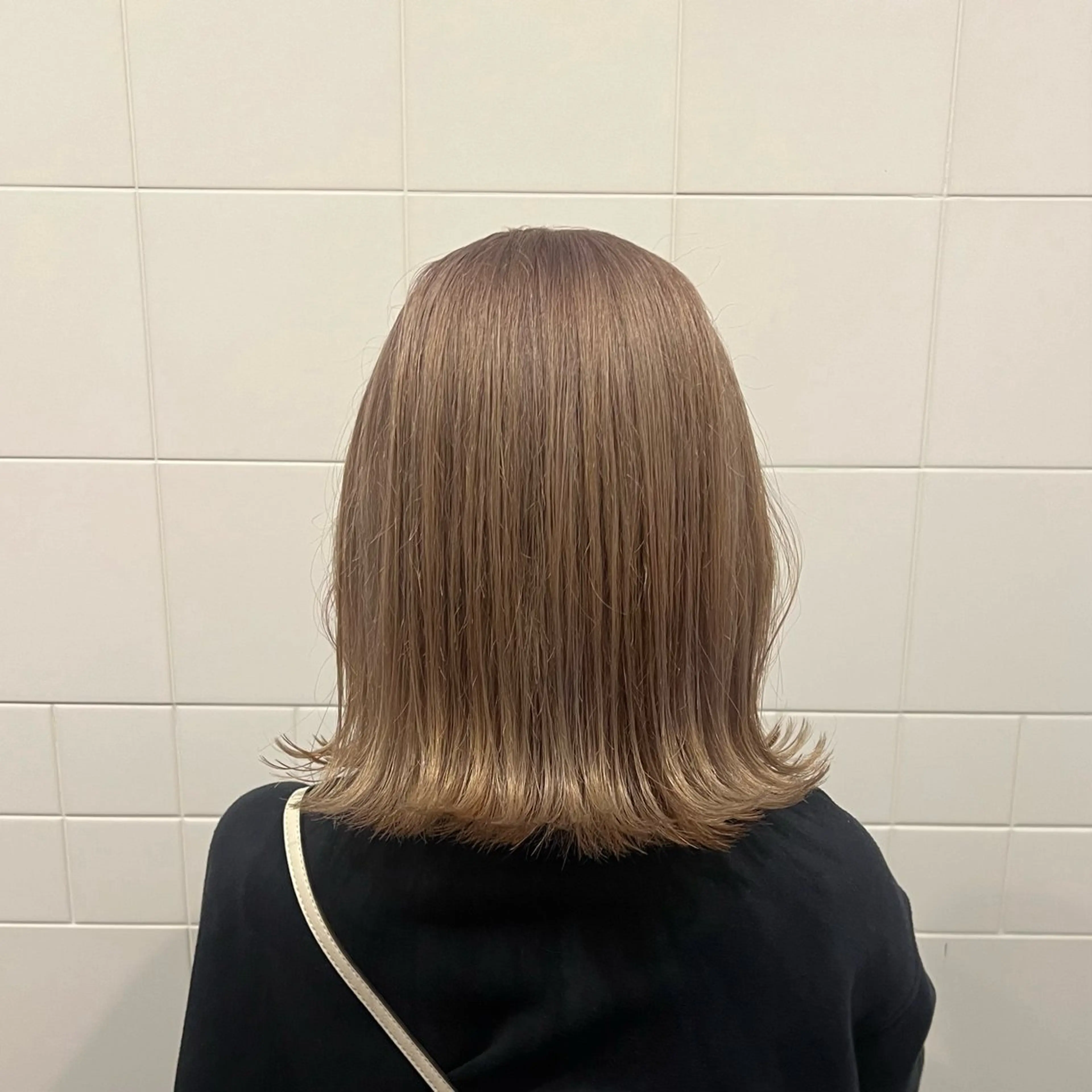 ミディアム カラー ヘアアレンジ ベージュカラー honen RUKAのヘアスタイル