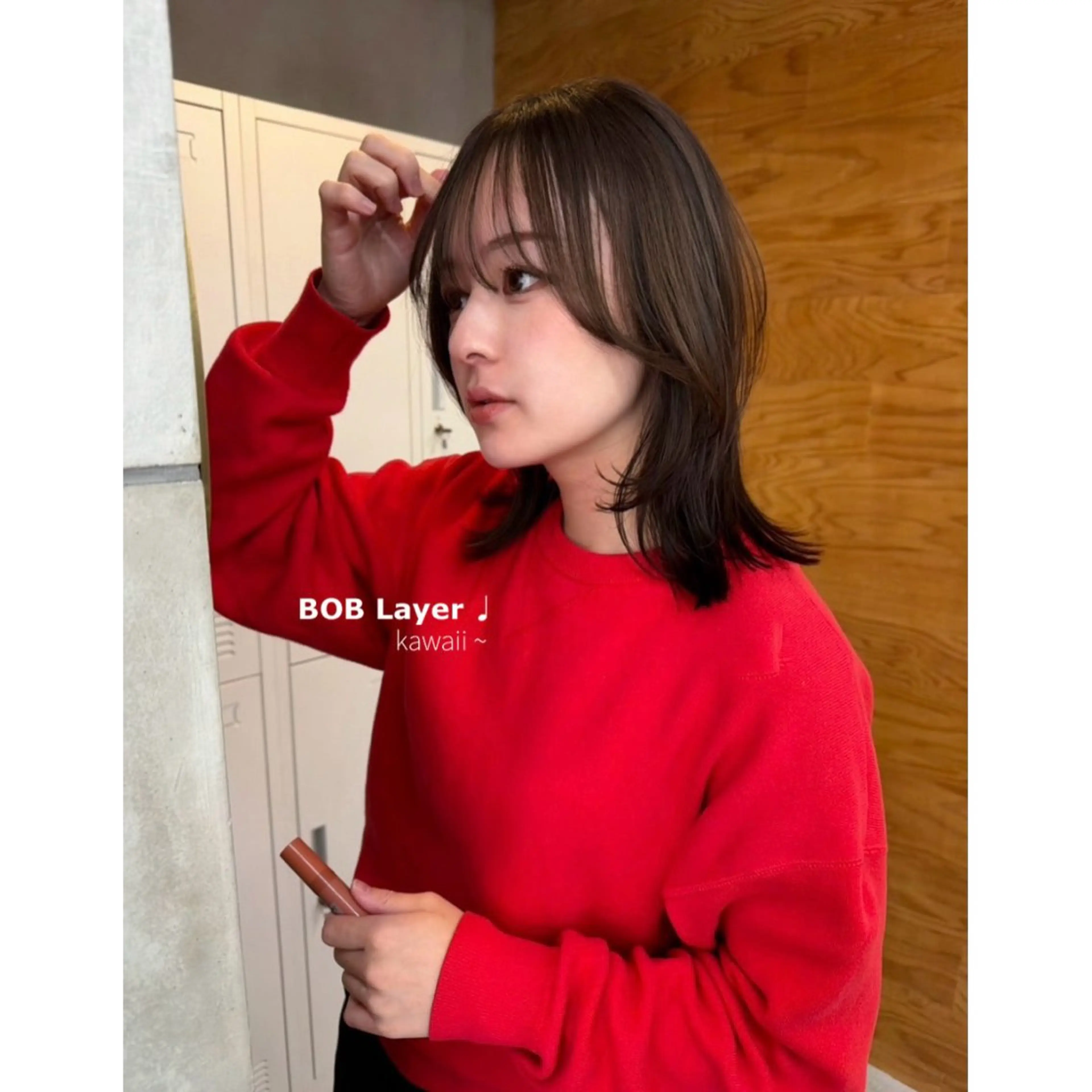 ショート ボブレイヤー ボブ レイヤーカット カット ボブパーマ/艶カラー 透明感カラー/ユメノのヘアスタイル