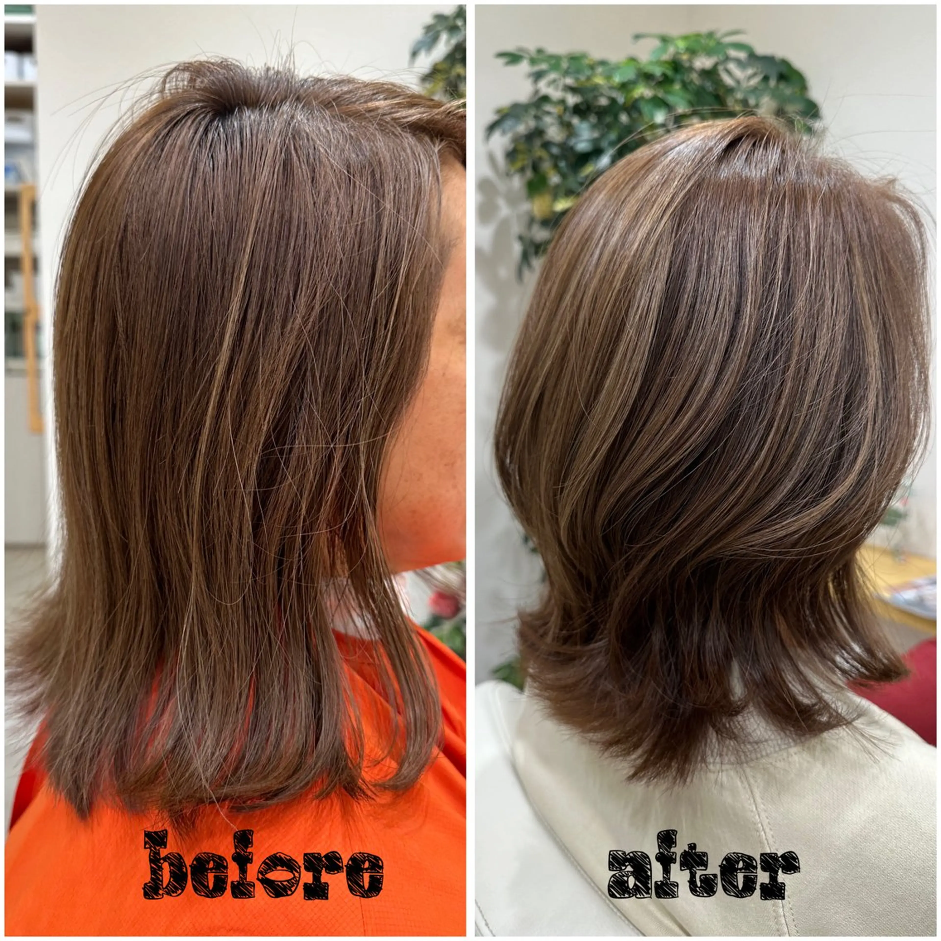 ミディアム くびれヘア ハイライト レイヤーカット カットモデル 募集中/アスカのヘアスタイル