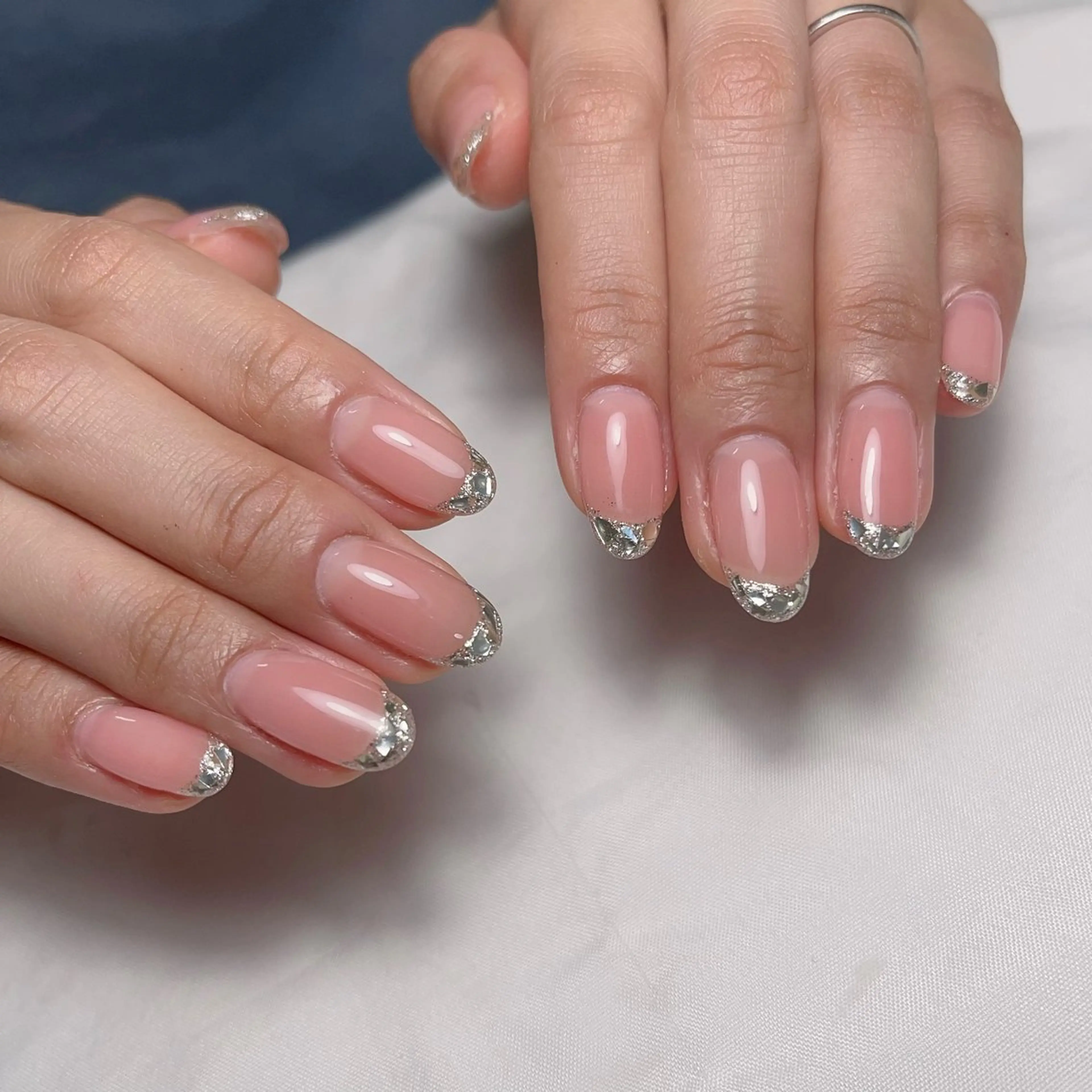 ネイル アートネイル フレンチネイル ジェルネイル グラデーション 韓国ネイル ハンドネイル ハンドケア さくら💮💮 【オフ無料】のネイルデザイン