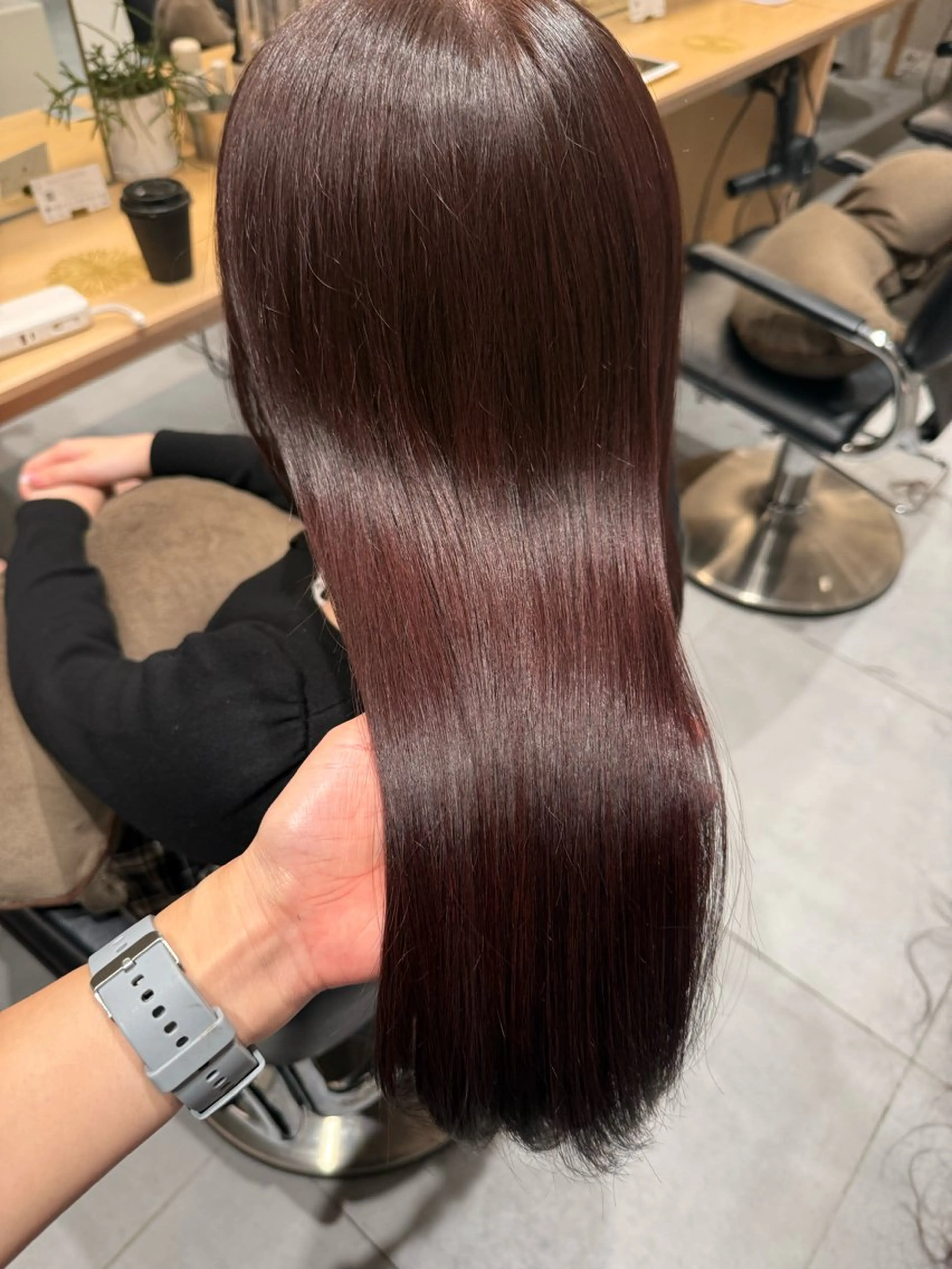 セミロング カラー ヘアアレンジ 韓国風ヘア ヘアカラー トリートメント ヘッドスパ ヘアセット オリーブ透明感カラー 表参道/MIKUのヘアスタイル