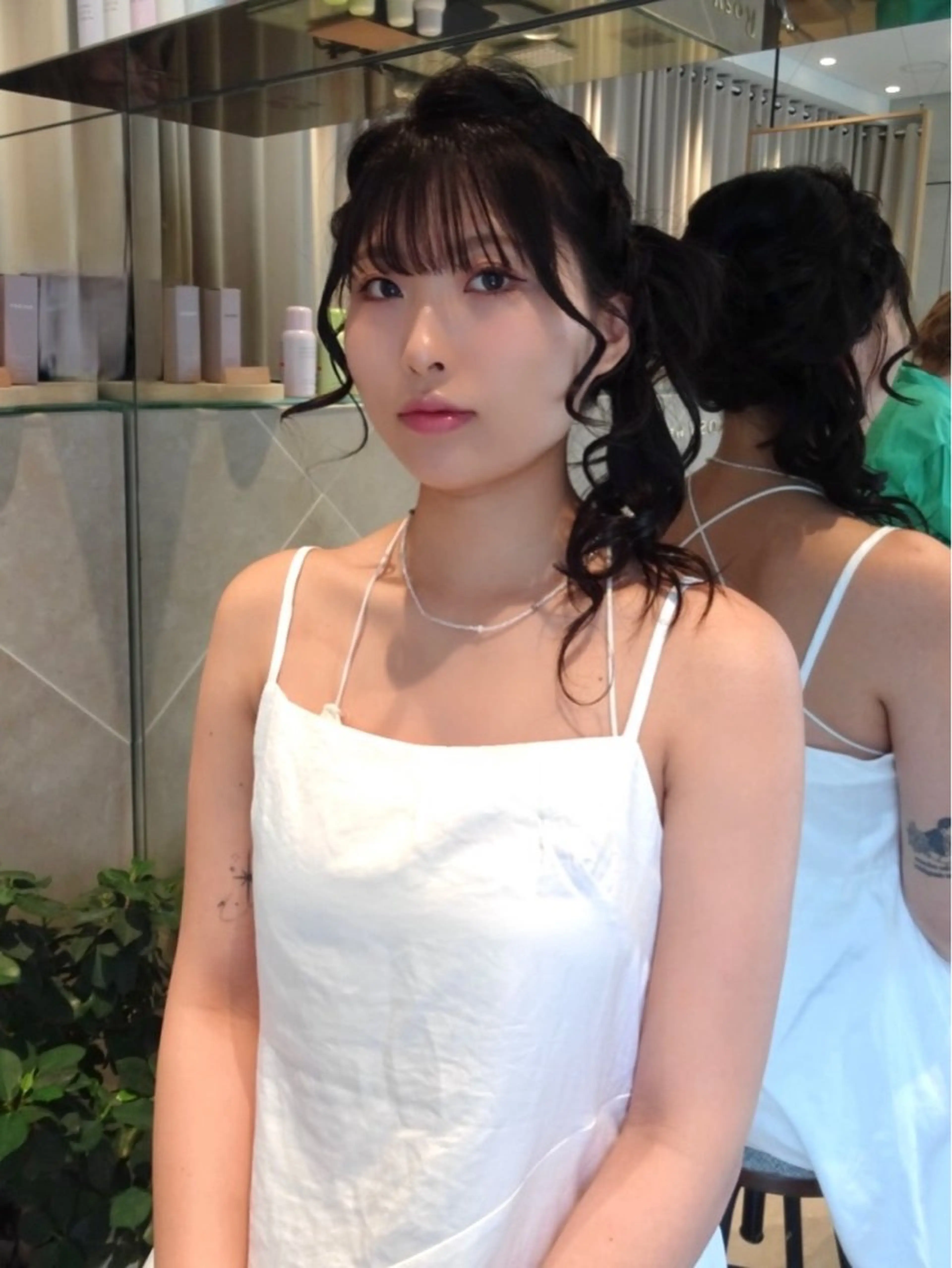 ヘアアレンジ お団子ヘア ヘアセット ニュアンスヘア🪡 nenekaのヘアスタイル