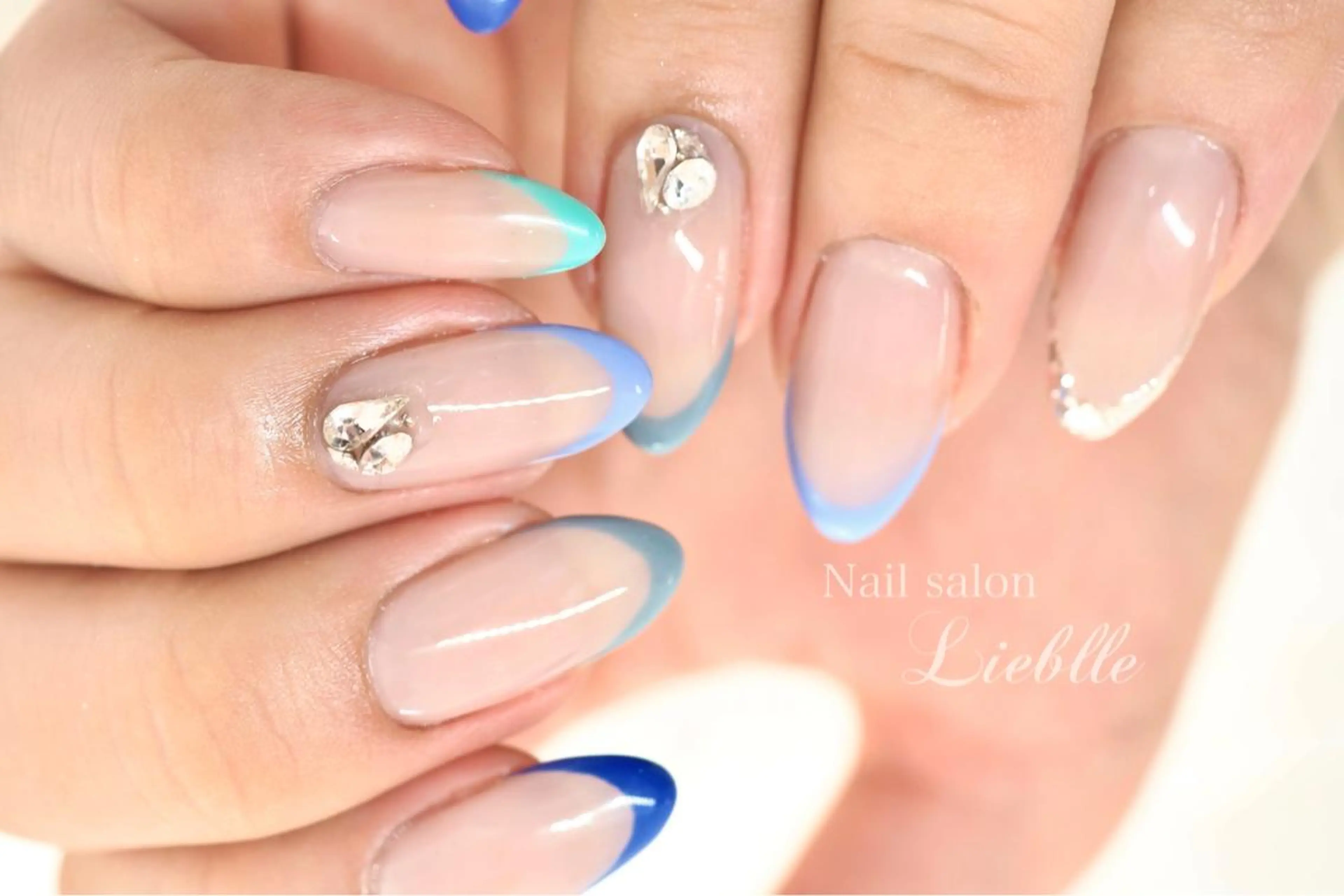 ロング カラー ネイル ハンドネイル Nail salon Lieblleのネイルデザイン