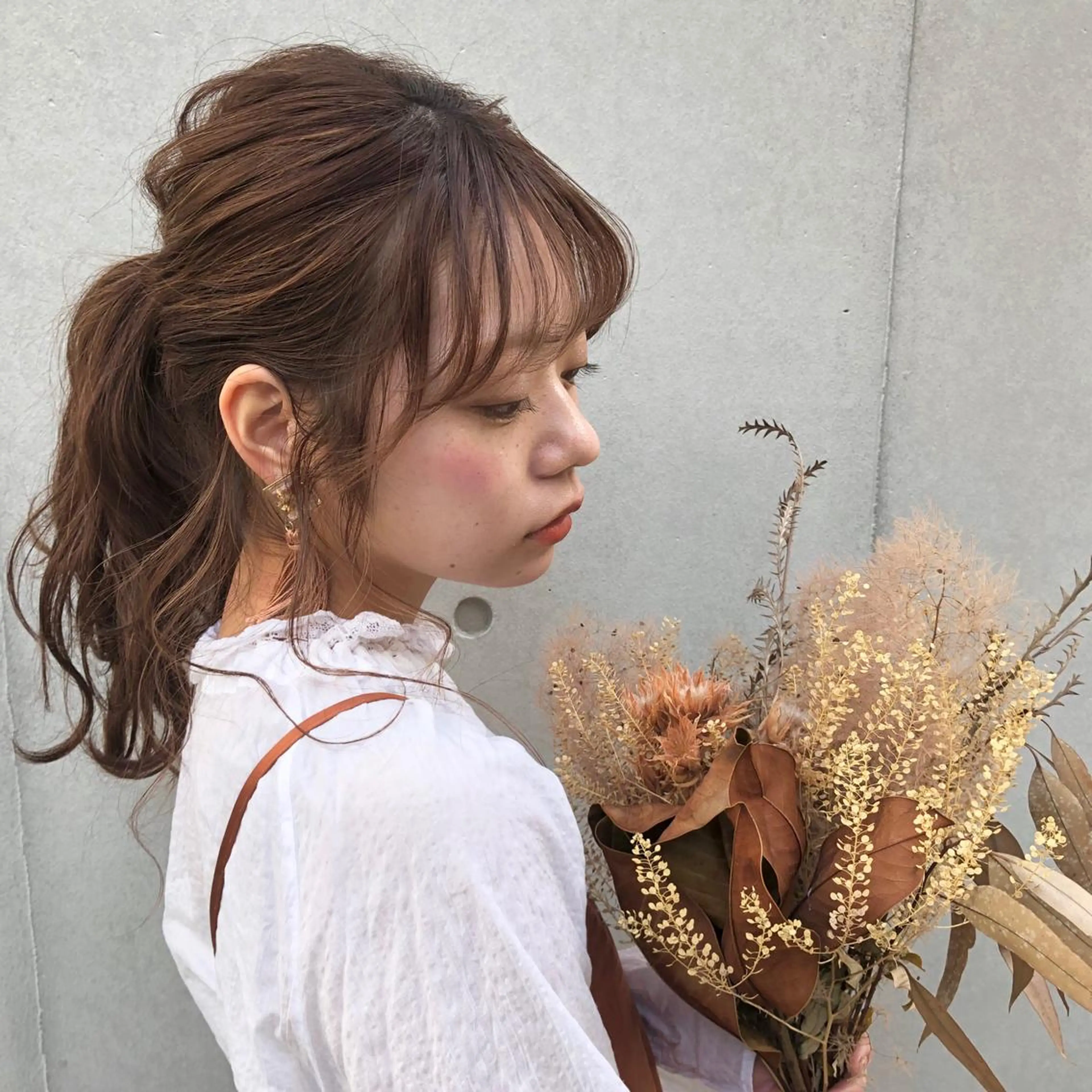 セミロング カラー ウルフカット ハッシュカット/七海のヘアスタイル