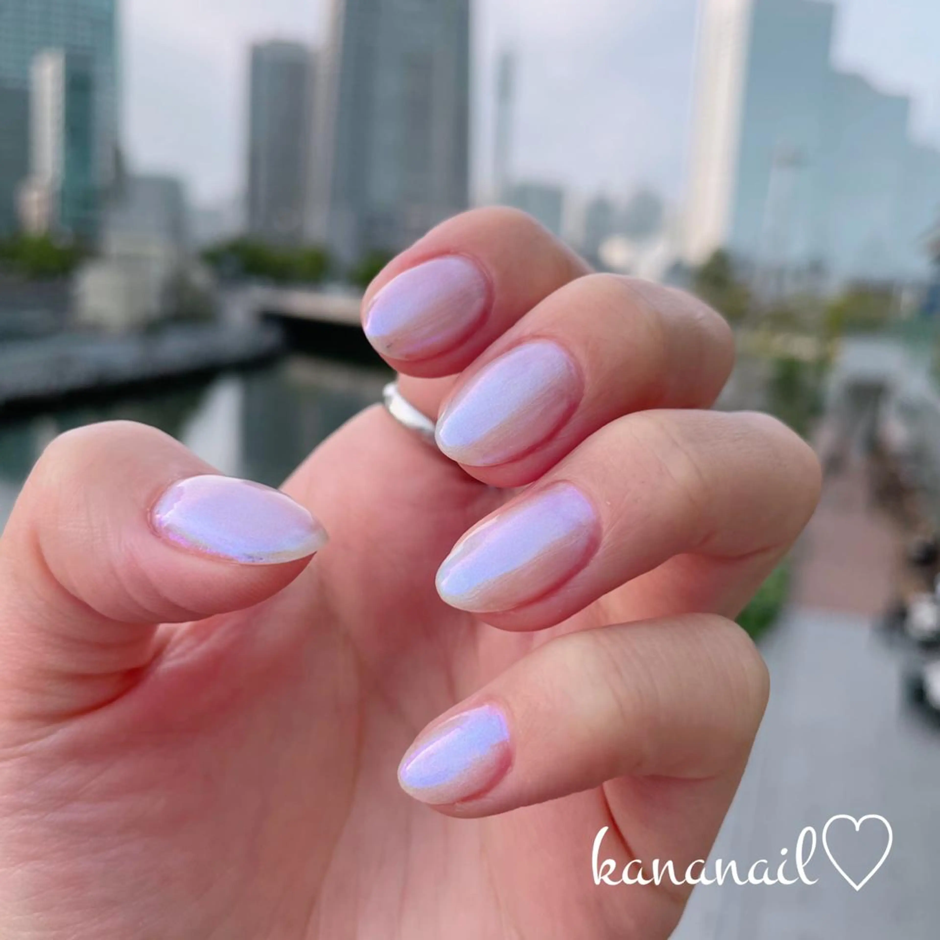 ネイル オーロラネイル ワンカラーネイル kananail ♡のネイルデザイン