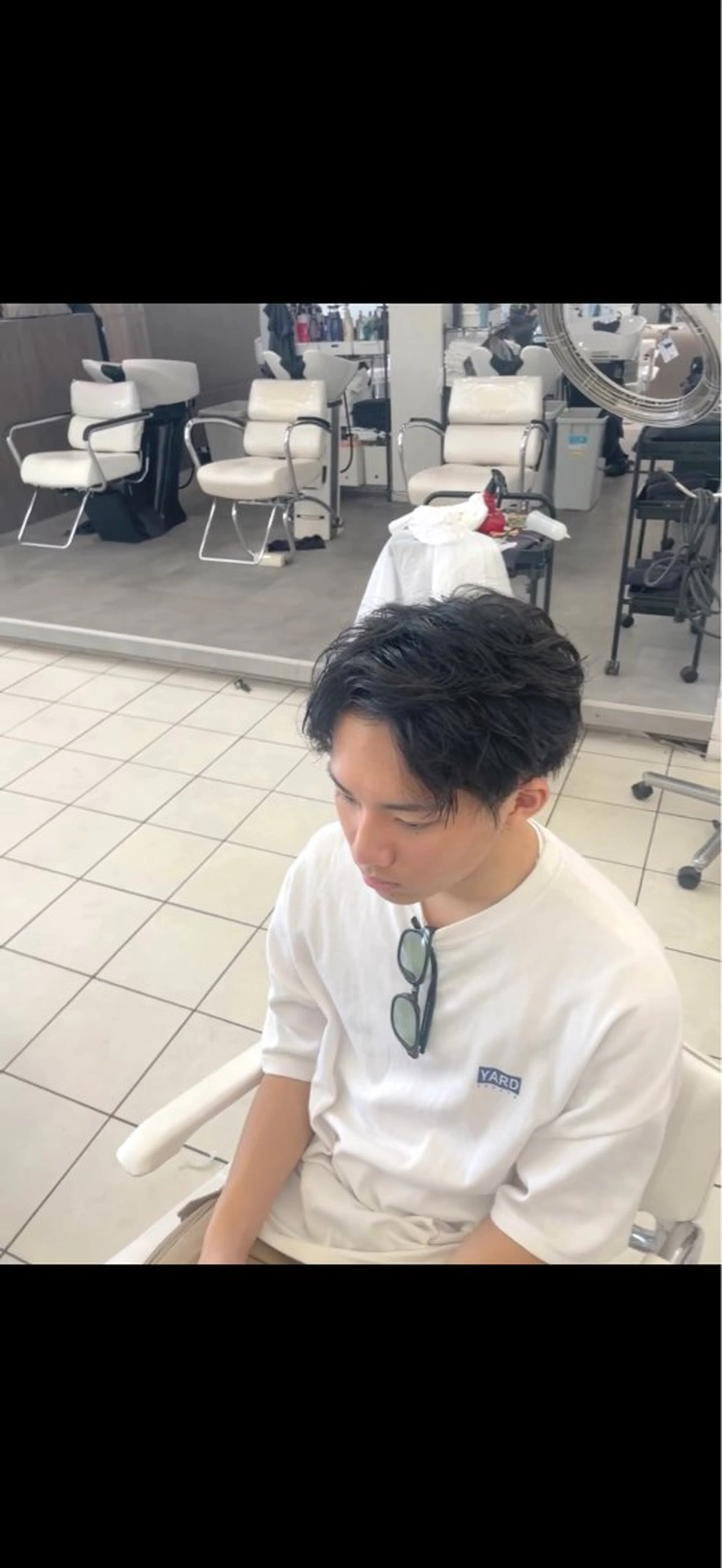 パーマ カット パーマ 成瀬スパイラル パーマ清水大隼のヘアスタイル