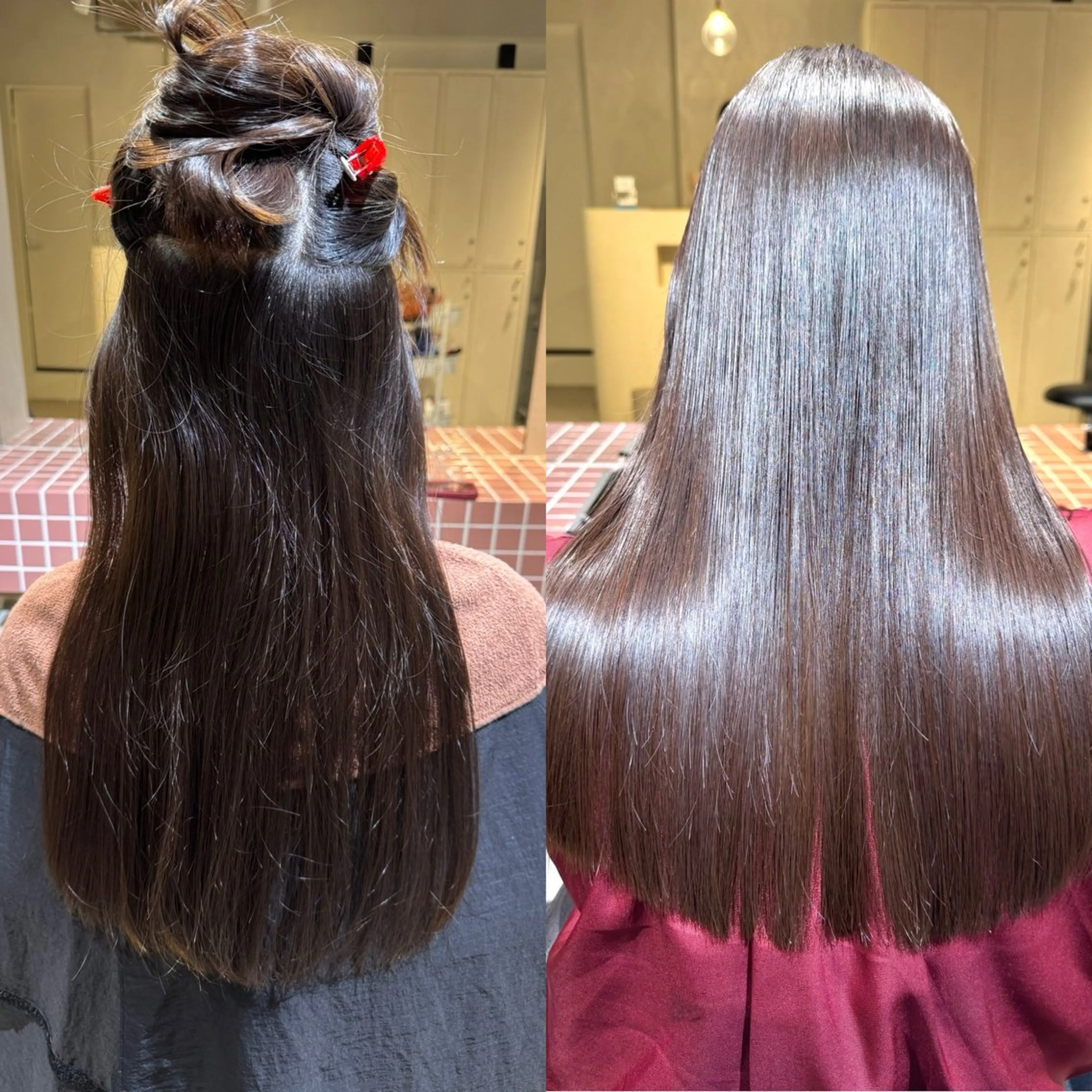 ロング 切りっぱなしボブ ショートボブ アッシュ ボブ ハイライト 髪質改善マスター 長尾勇弥/梅田中津のヘアスタイル