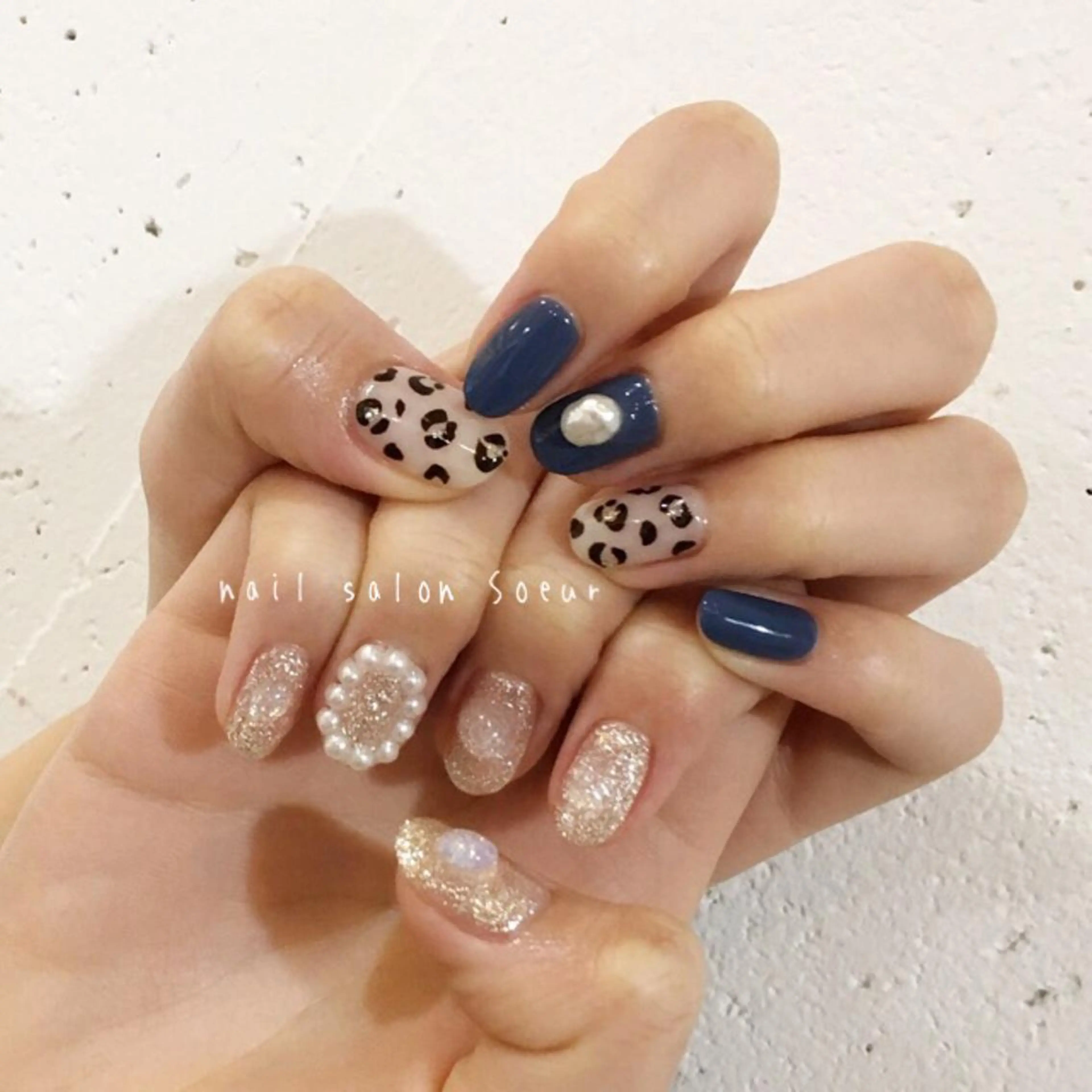 ネイル アニマル柄 アートネイル ジェルネイル 持ち込み ハンドネイル nail salon Soeurのネイルデザイン