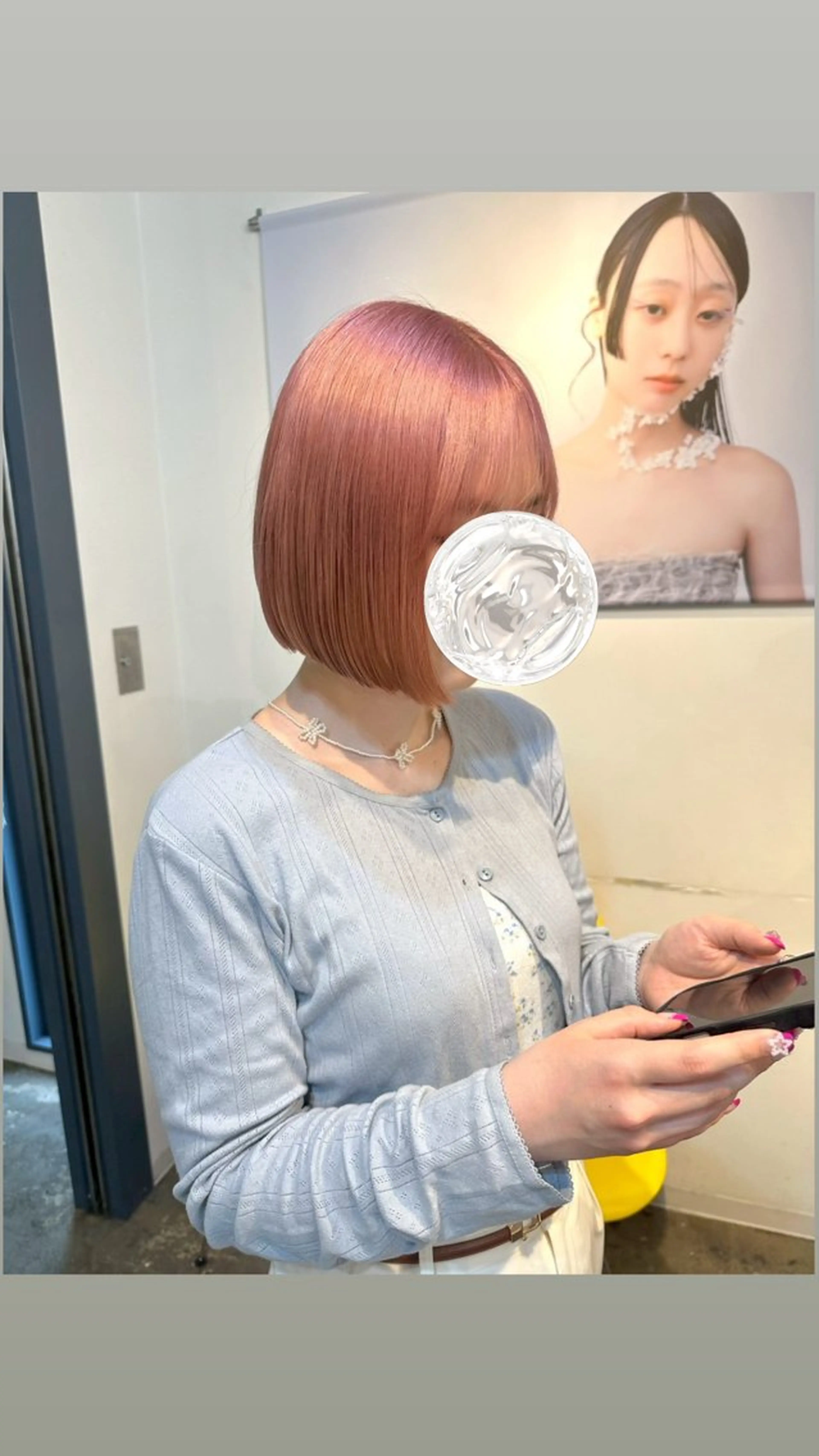 ショート カラー ブリーチ/ハイトーン ピンク/ベージュ🎟のヘアスタイル